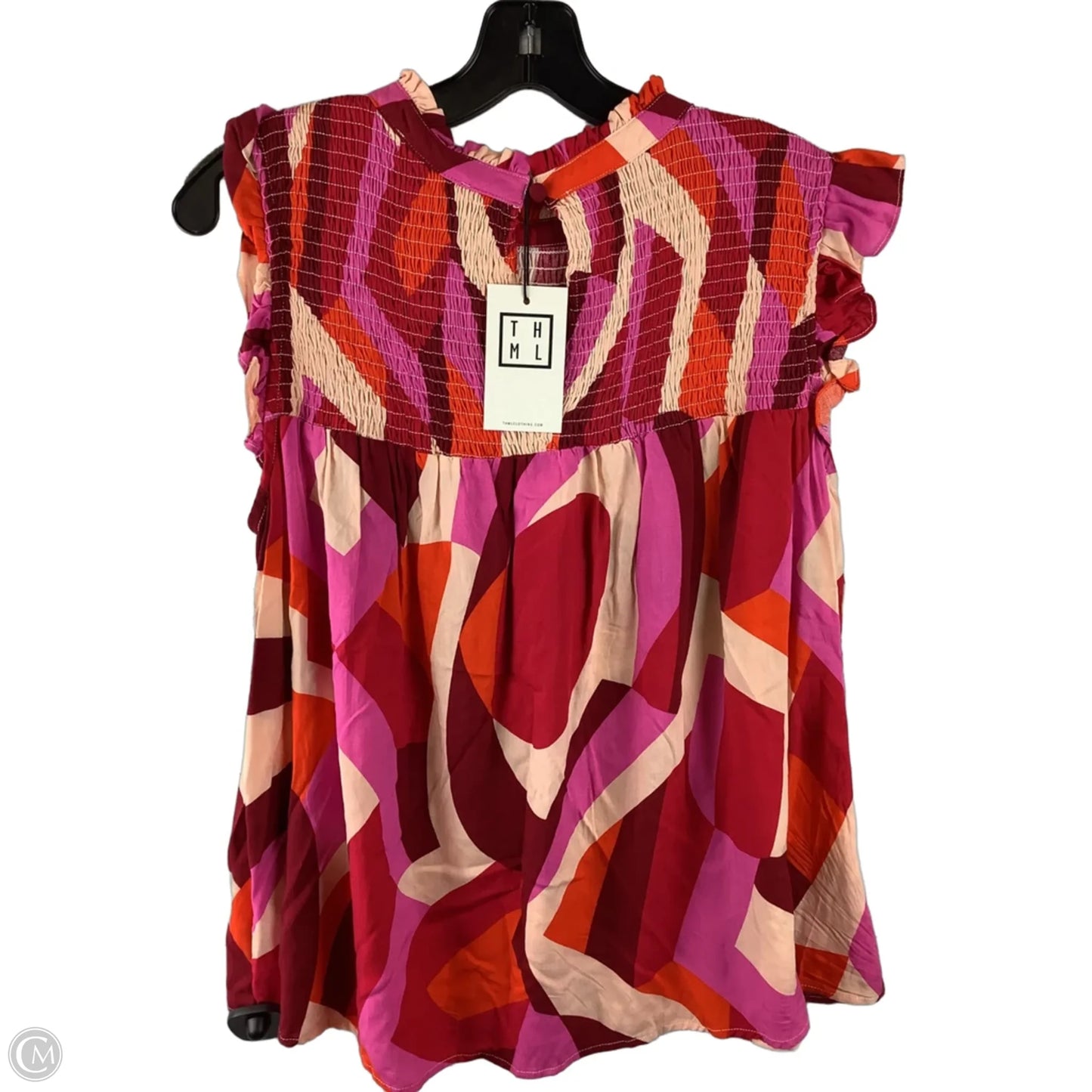 Top Short Sleeve By Thml In Pink, Size: S