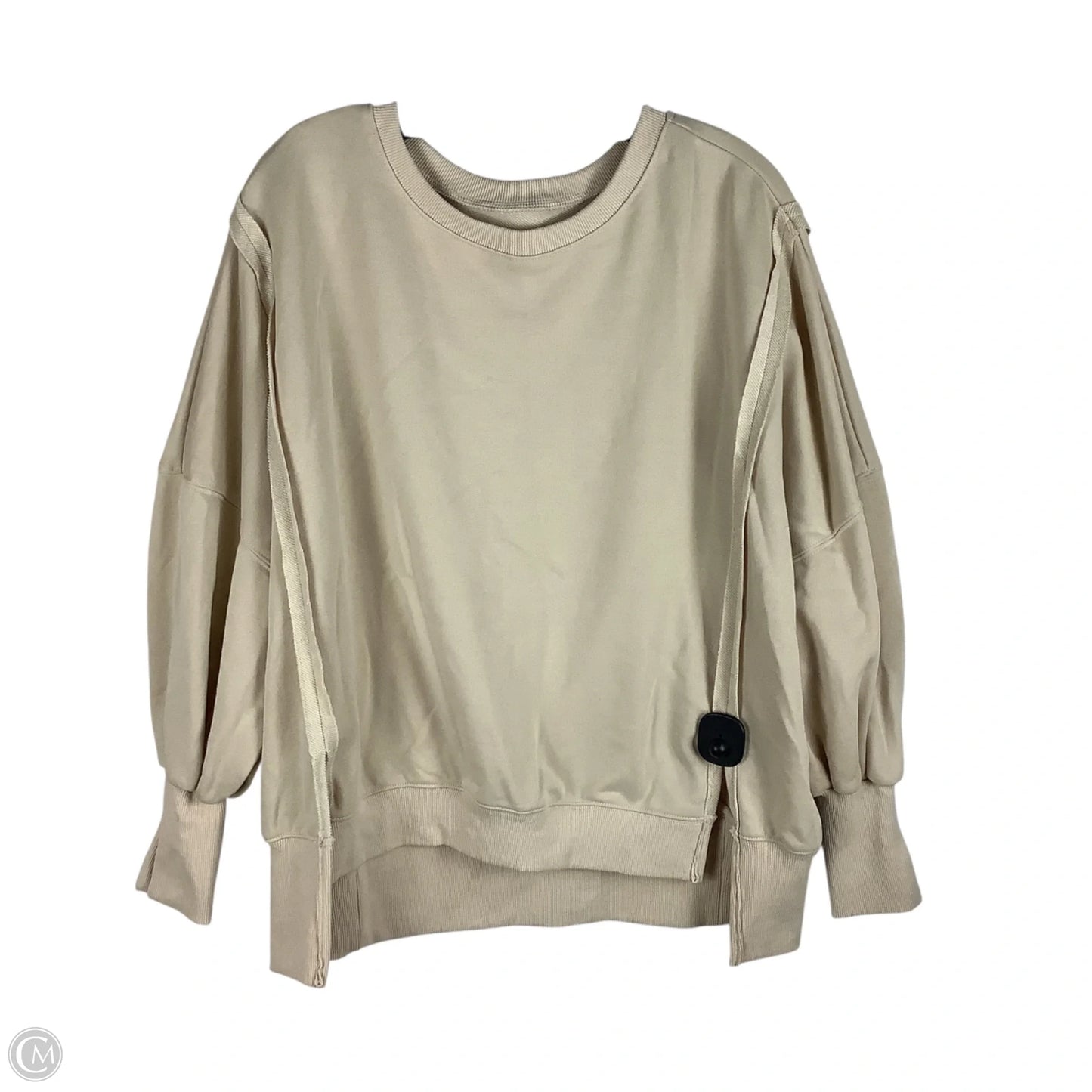 Sweatshirt Crewneck By Clothes Mentor In Tan, Size: S
