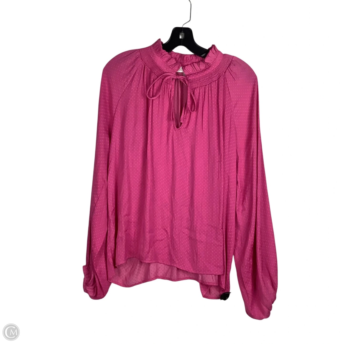 Top Long Sleeve By Karlie In Pink, Size: S