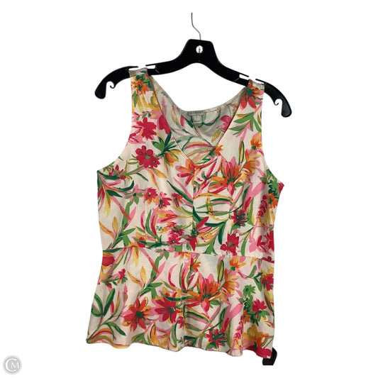 Top Sleeveless By J. Crew In Floral Print, Size: 4