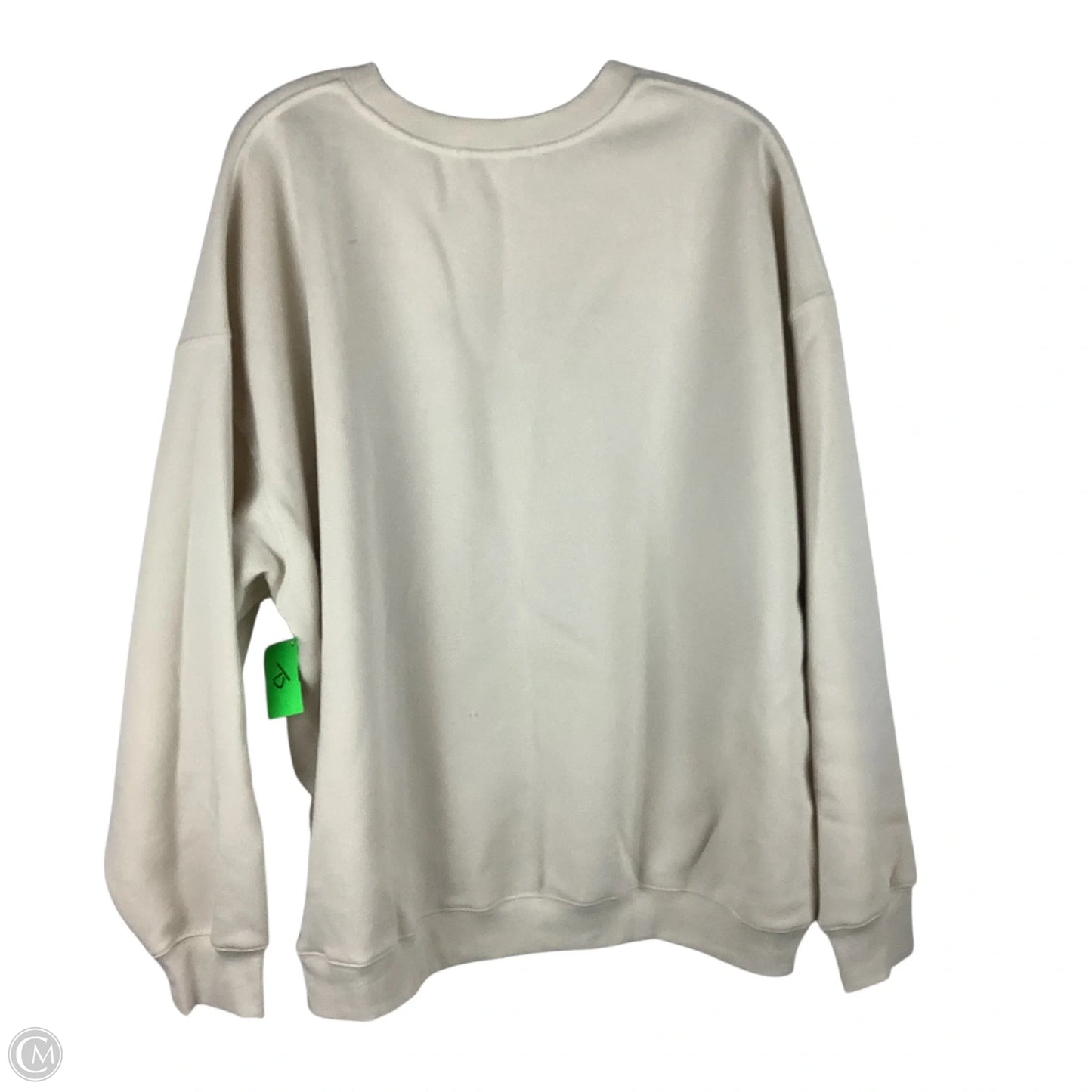 Sweatshirt Crewneck By Clothes Mentor In Cream, Size: Xxl