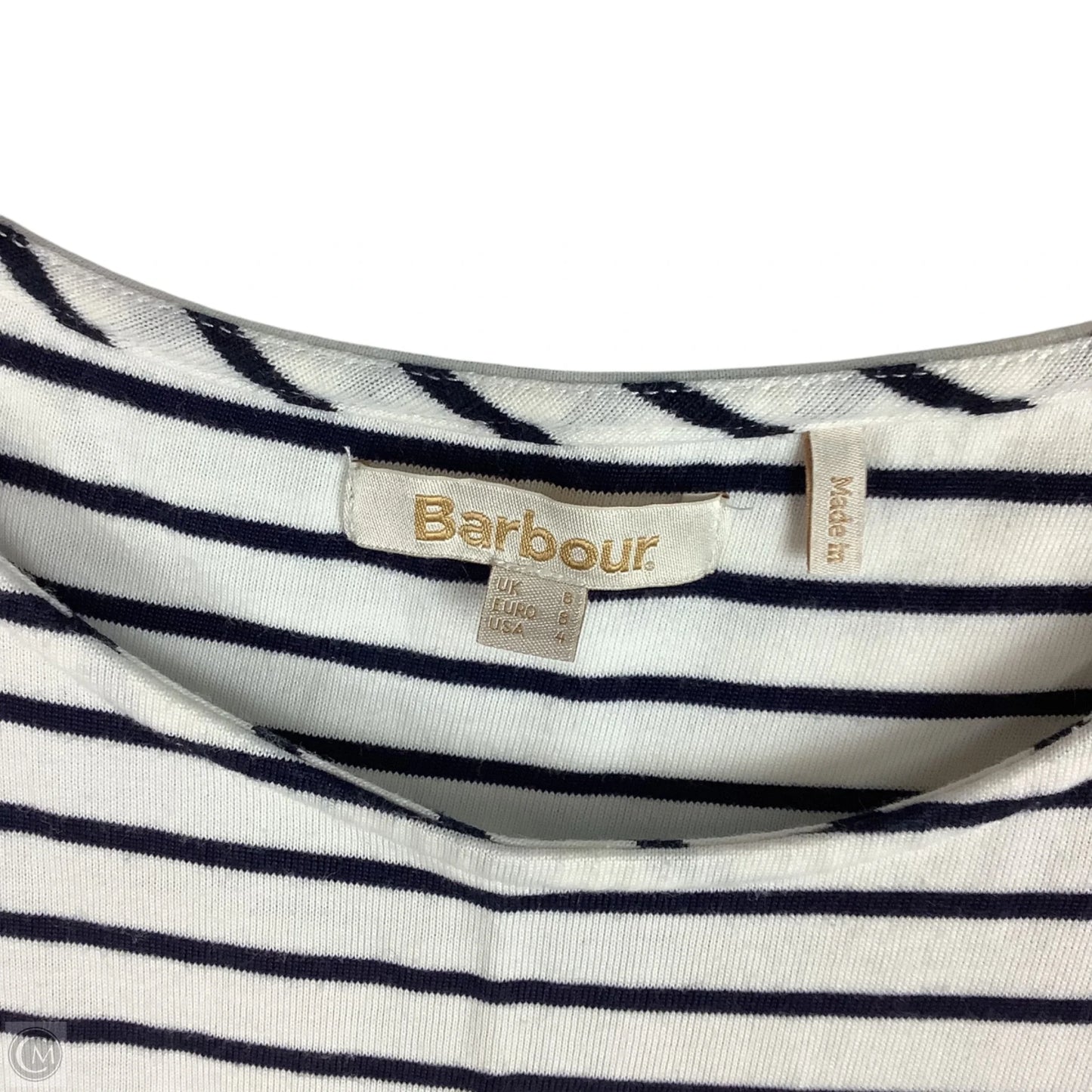 Dress Casual Midi By Barbour In Striped Pattern, Size: 4