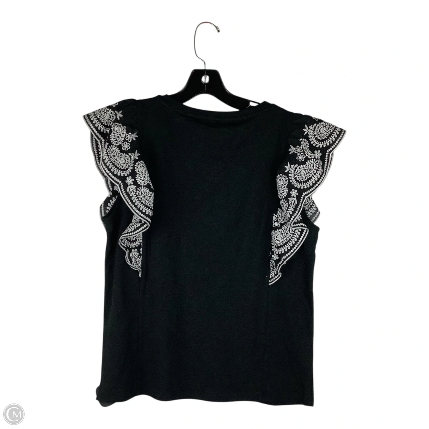 Top Short Sleeve By Tommy Hilfiger In Black, Size: M