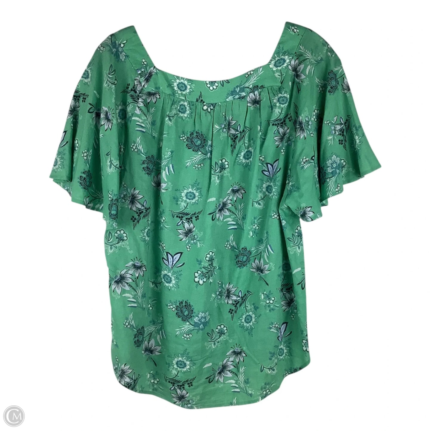 Top Short Sleeve By Ann Taylor In Green, Size: S