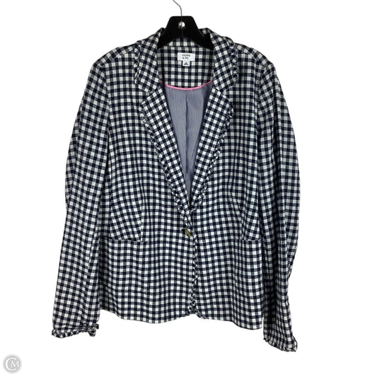 Blazer By Crown And Ivy In Plaid Pattern, Size: Xl (16)