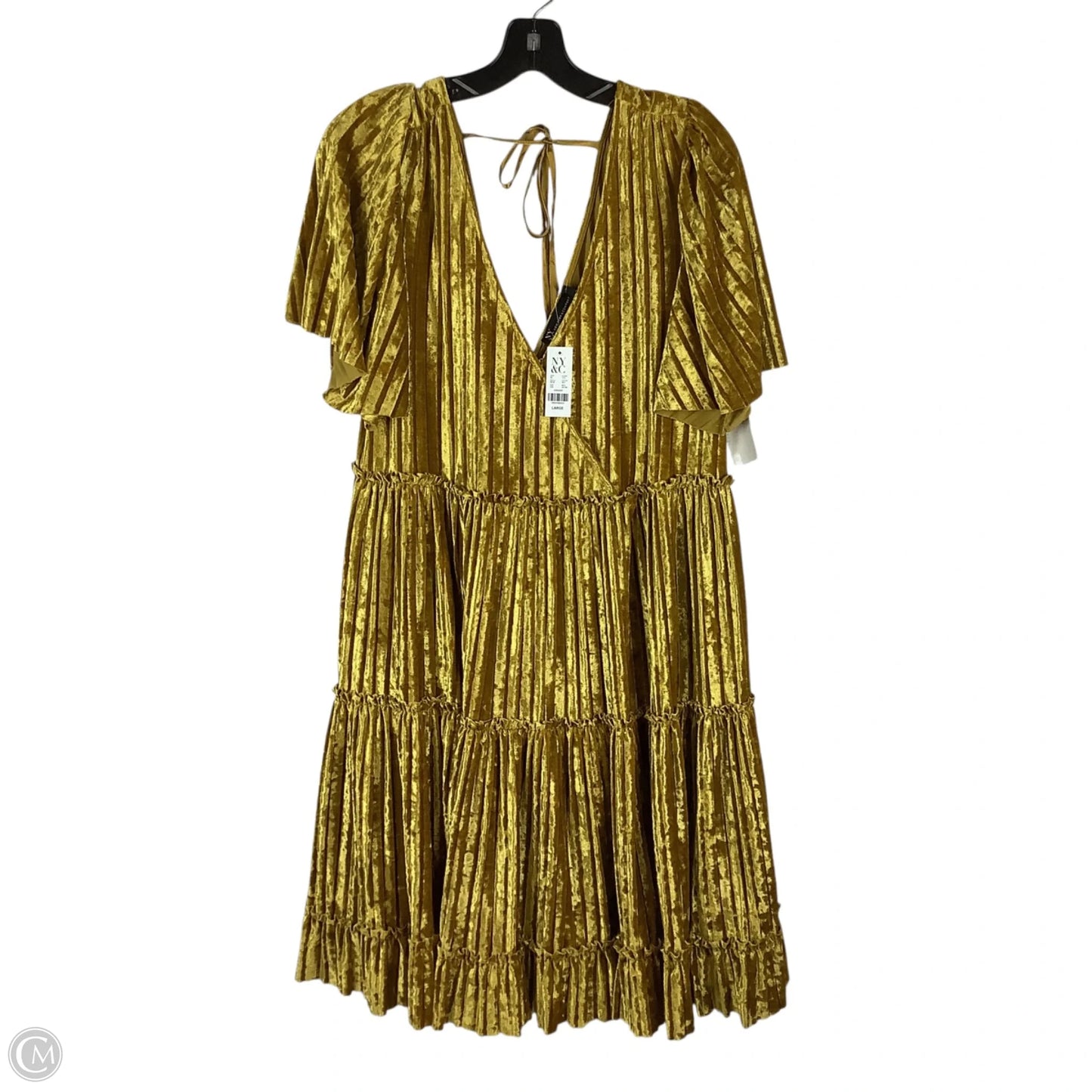 Dress Party Short By New York And Co In Yellow, Size: L