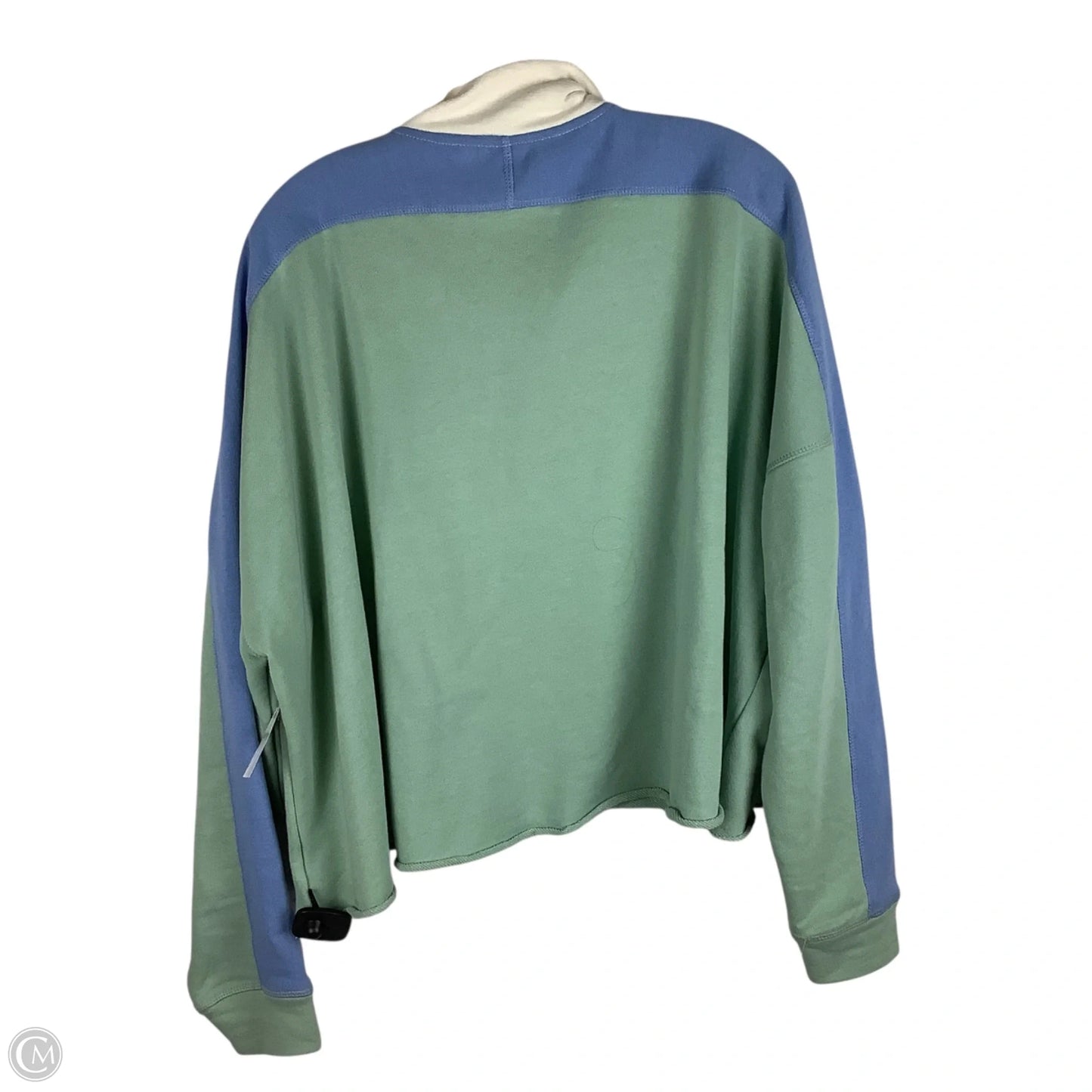 Sweatshirt Collar By Clothes Mentor In Blue & Green, Size: L