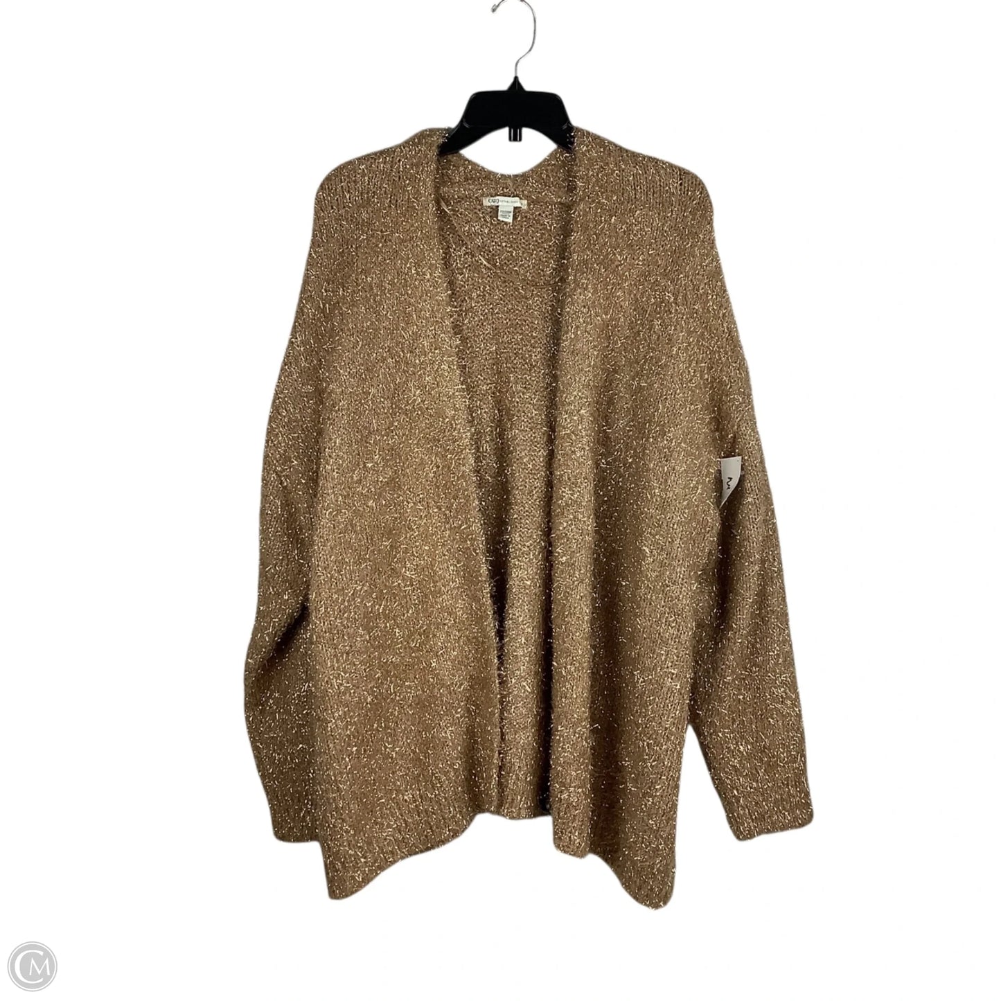 Sweater Cardigan By Cato In Gold, Size: 3x