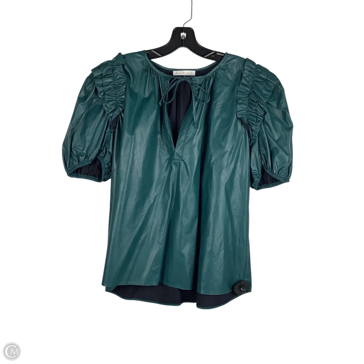 Top Short Sleeve By Karlie In Green, Size: L