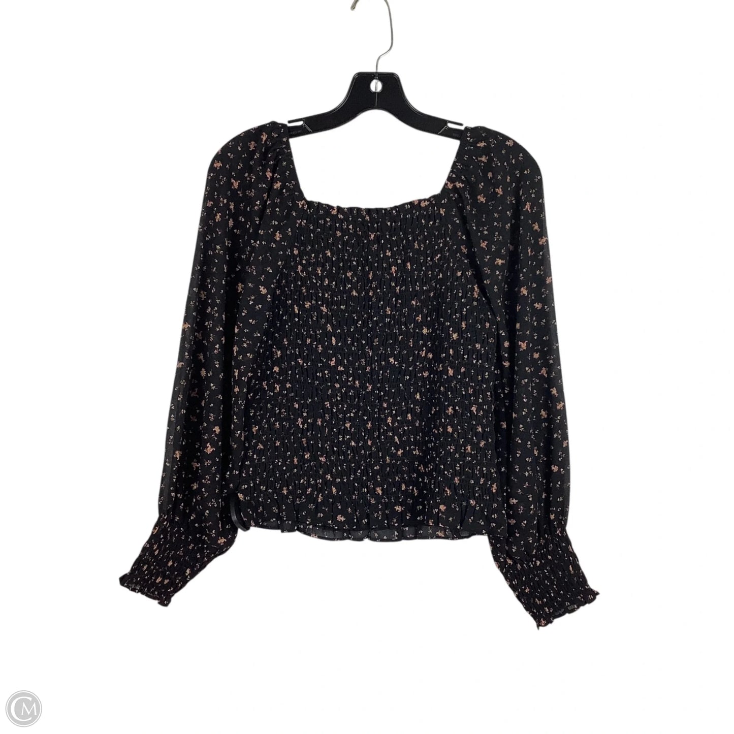 Top Long Sleeve By Madewell In Black, Size: Xs