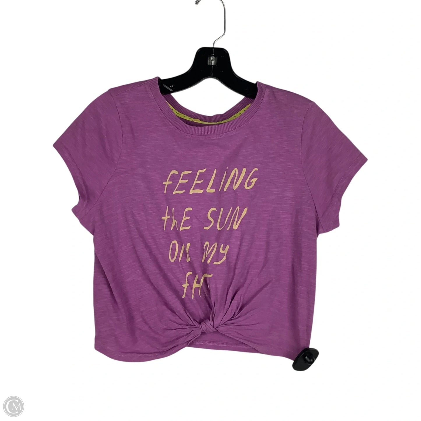 Top Short Sleeve By Anthropologie In Purple, Size: M