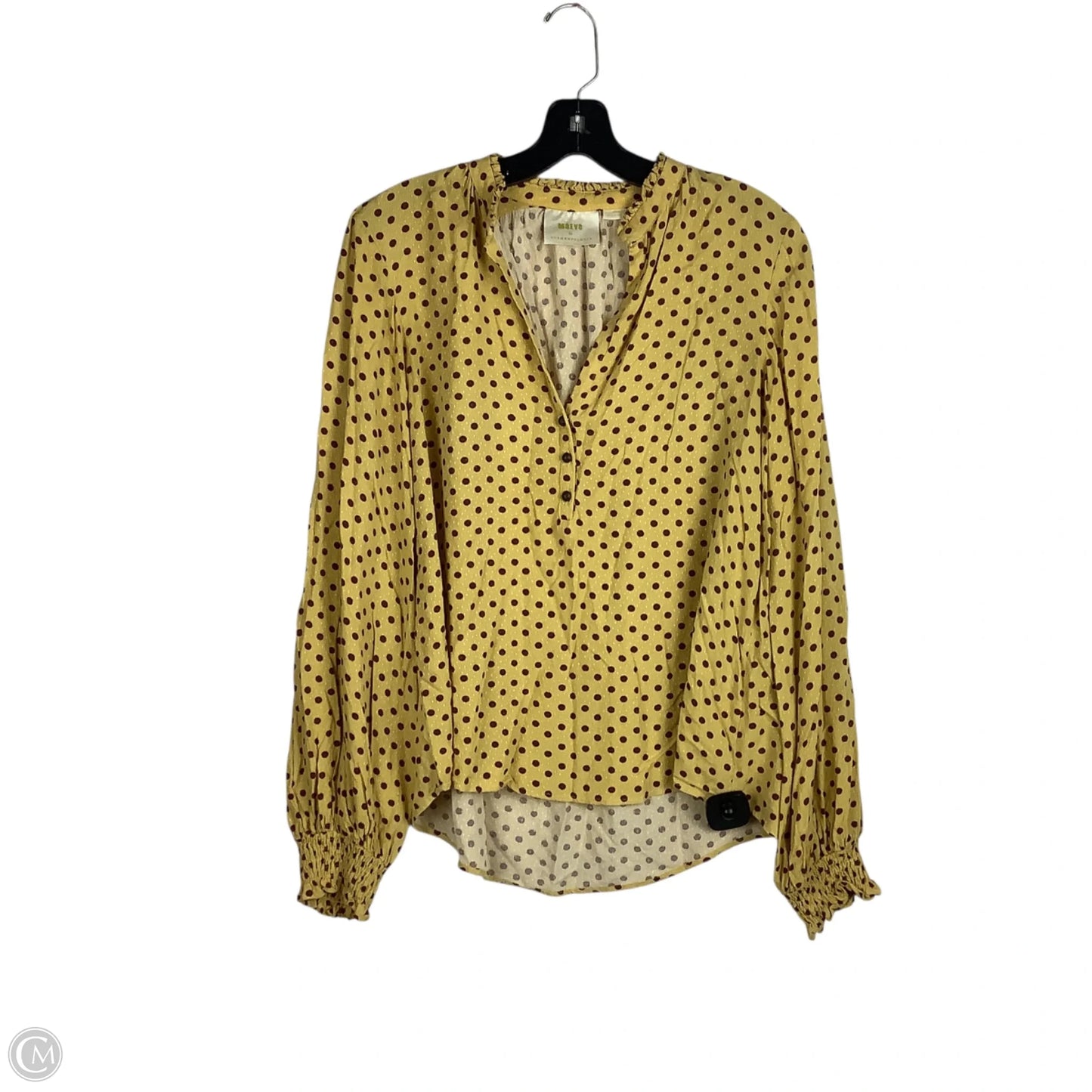 Top Long Sleeve By Maeve In Yellow, Size: S