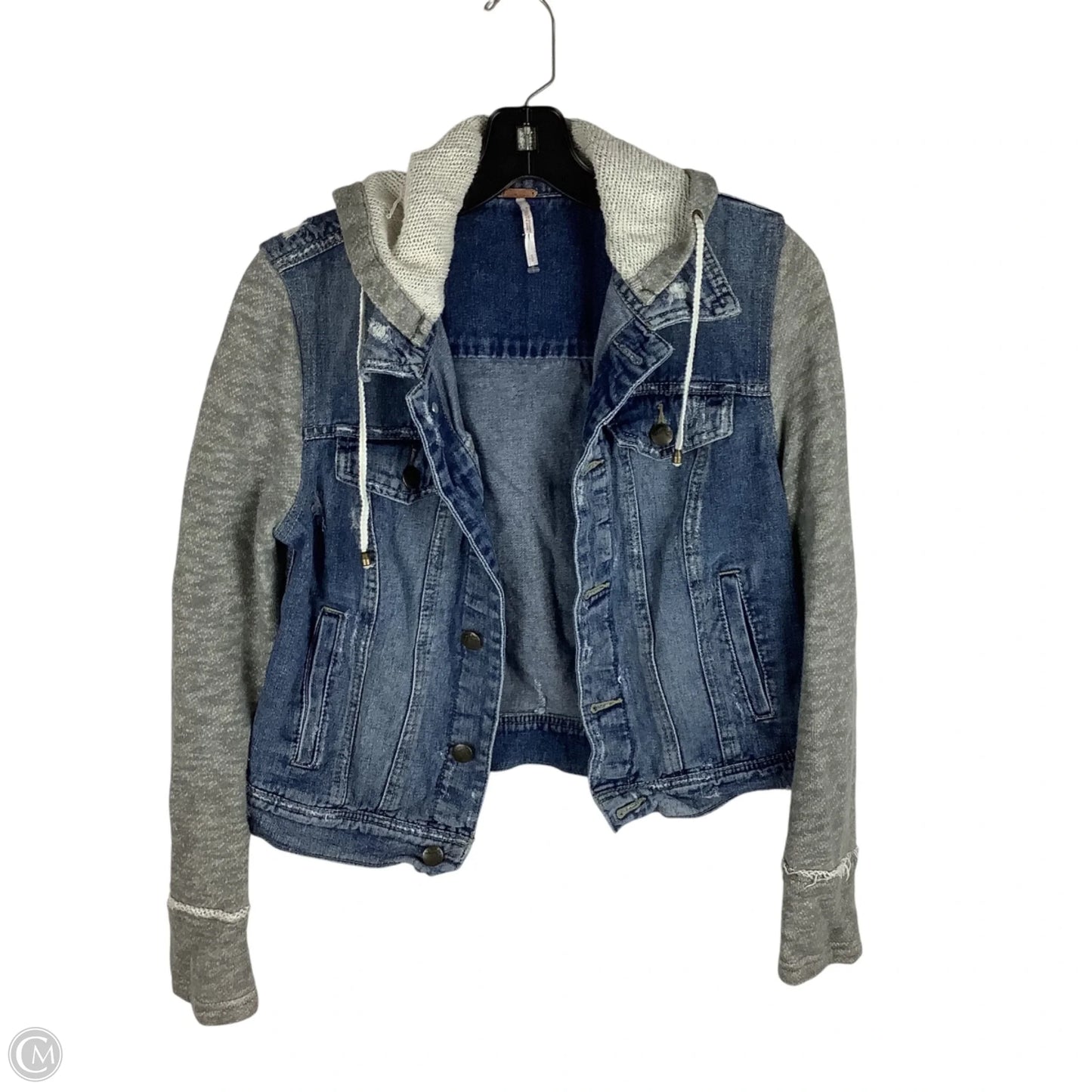 Jacket Denim By Free People In Blue Denim, Size: S