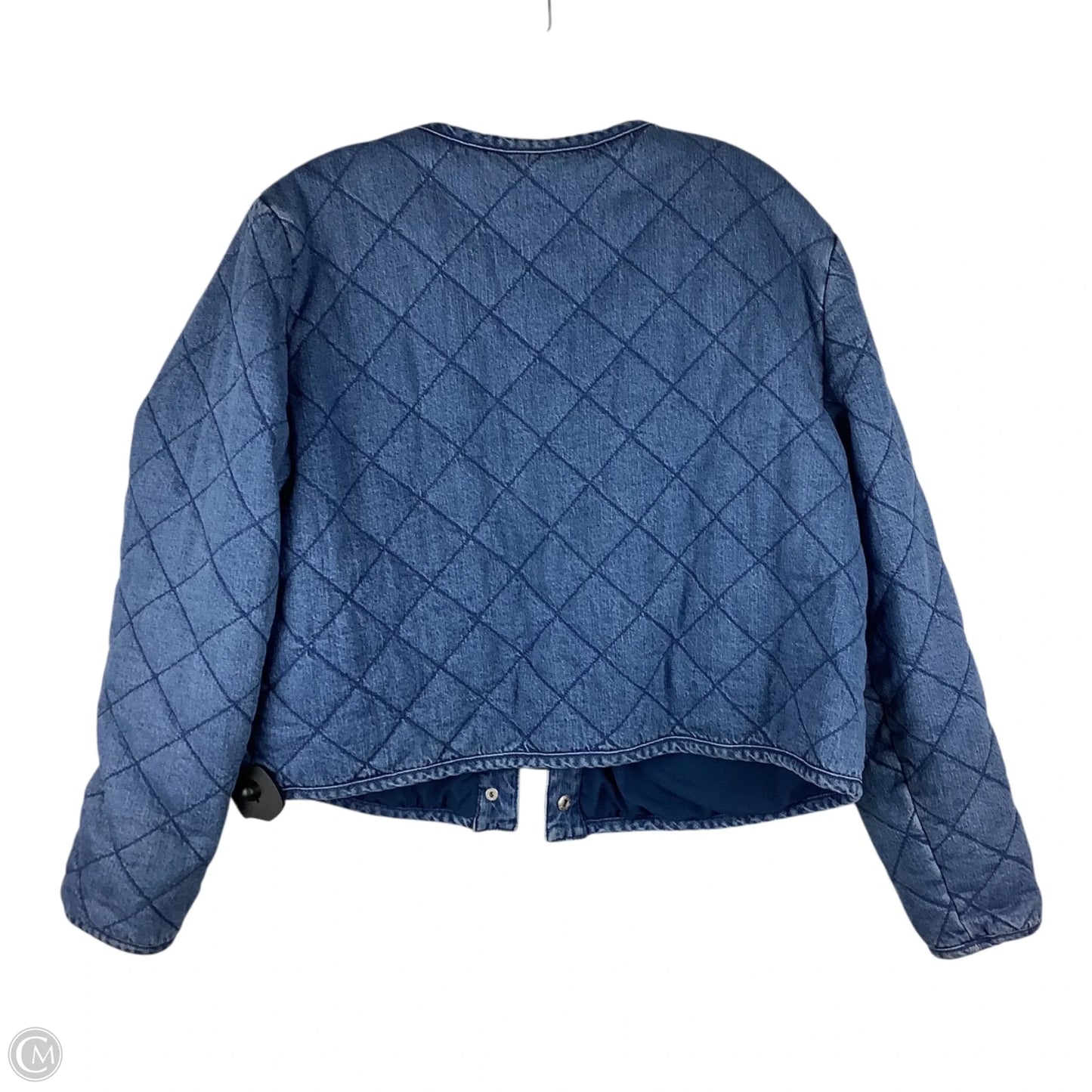 Jacket Puffer & Quilted By Rachel Zoe In Blue Denim, Size: Xl