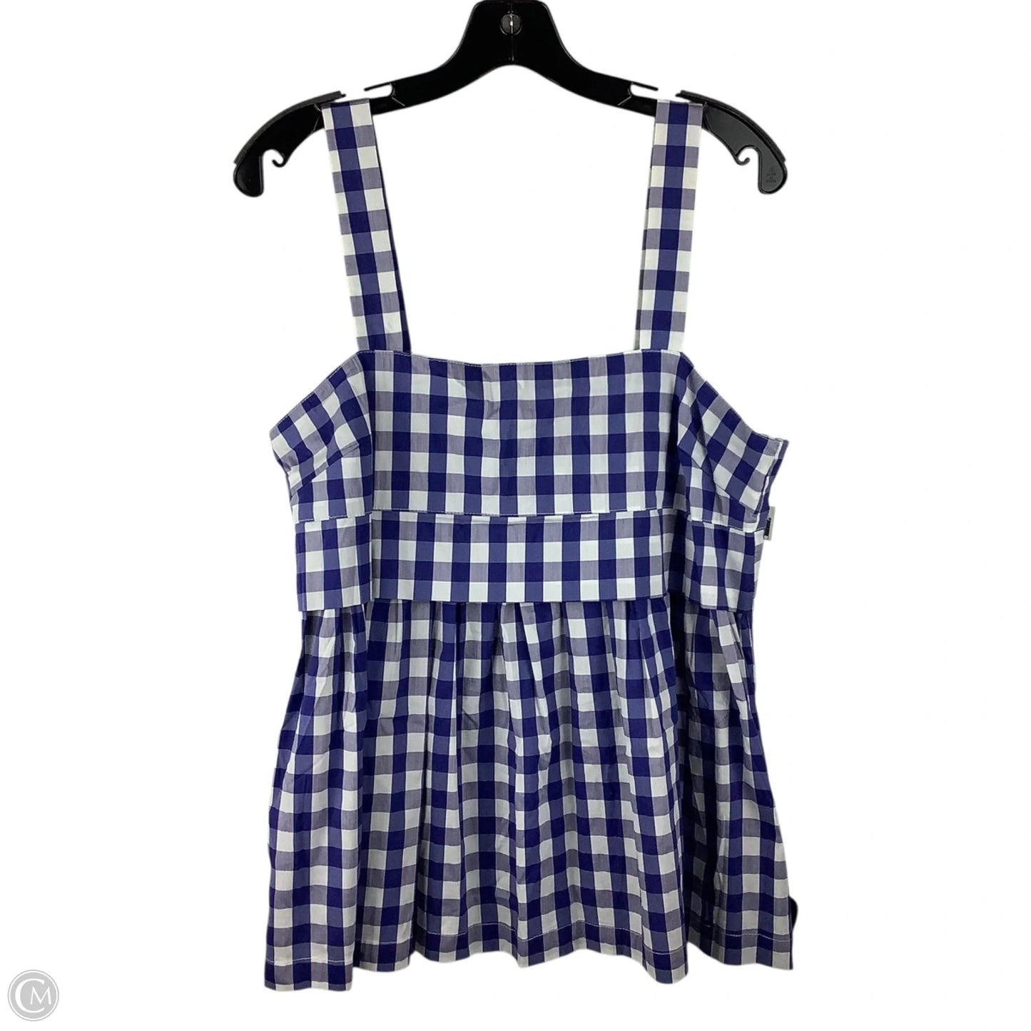 Top Sleeveless By Pomander Place In Plaid Pattern, Size: L