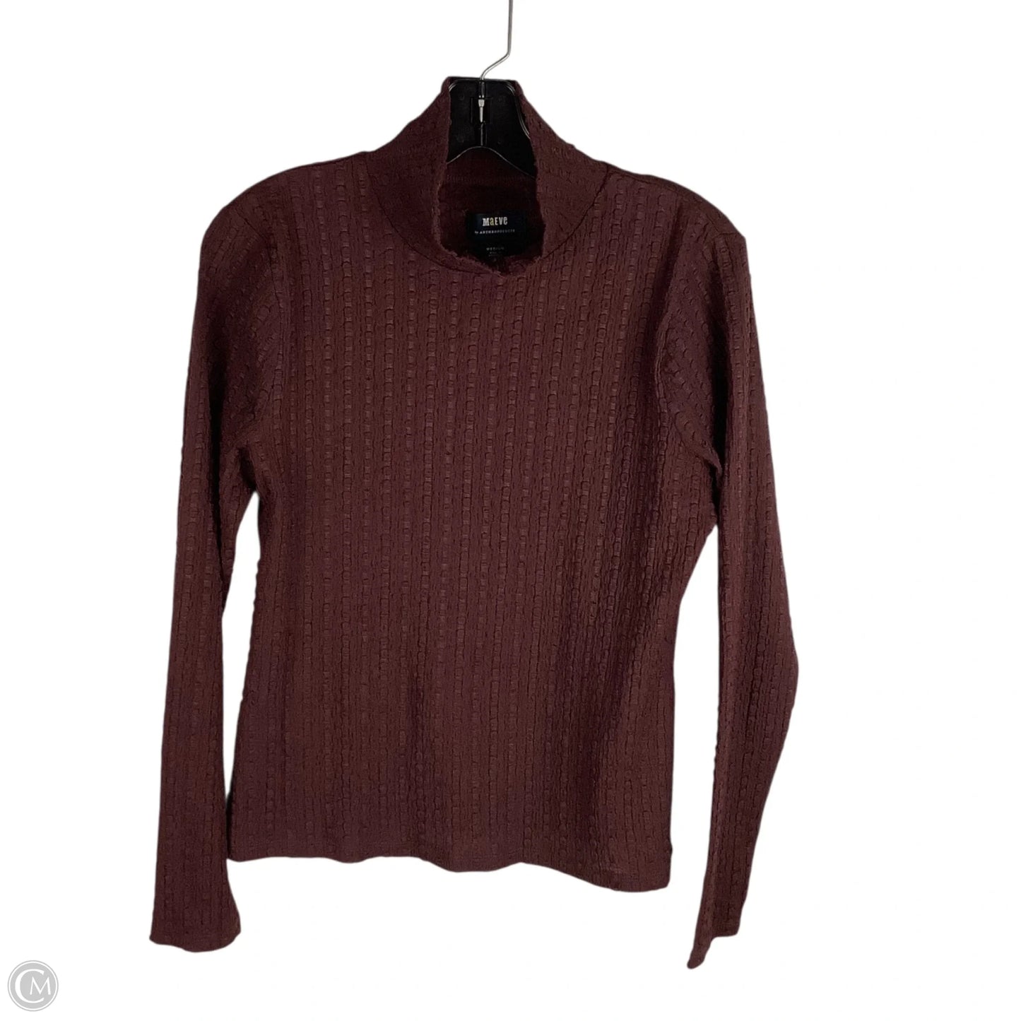 Top Long Sleeve By Maeve In Brown, Size: M