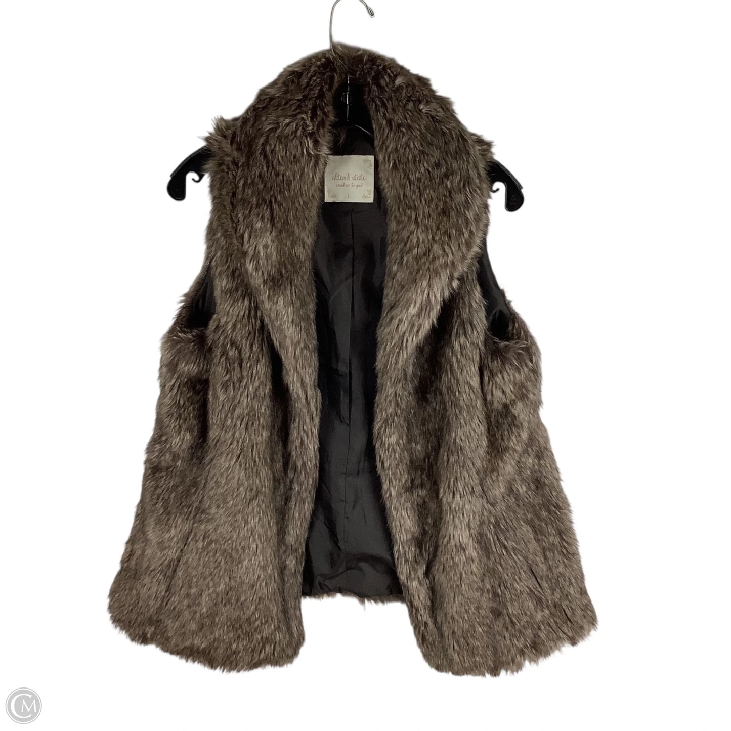 Vest Faux Fur & Sherpa By Altard State In Brown, Size: L