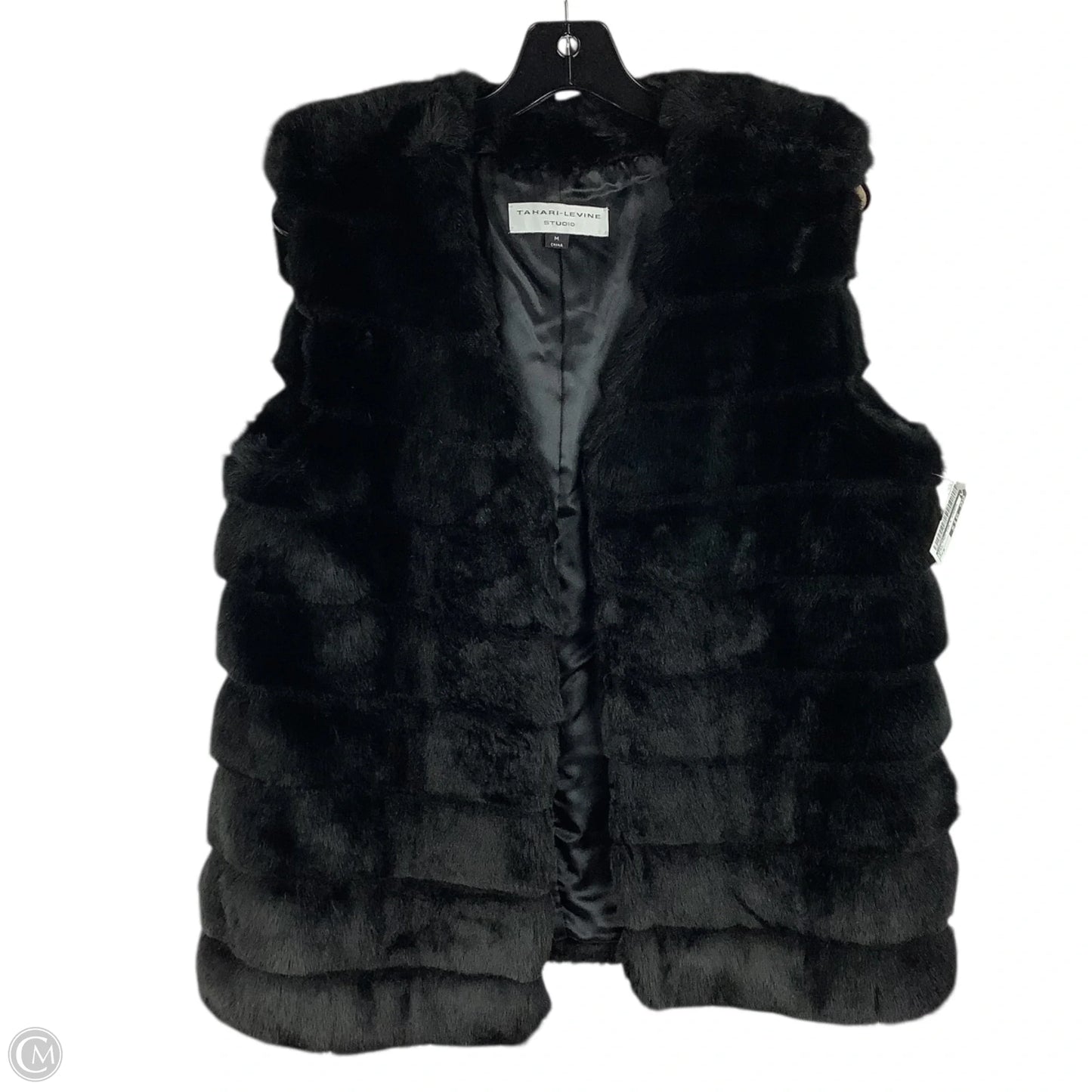 Vest Faux Fur & Sherpa By Tahari In Black, Size: M