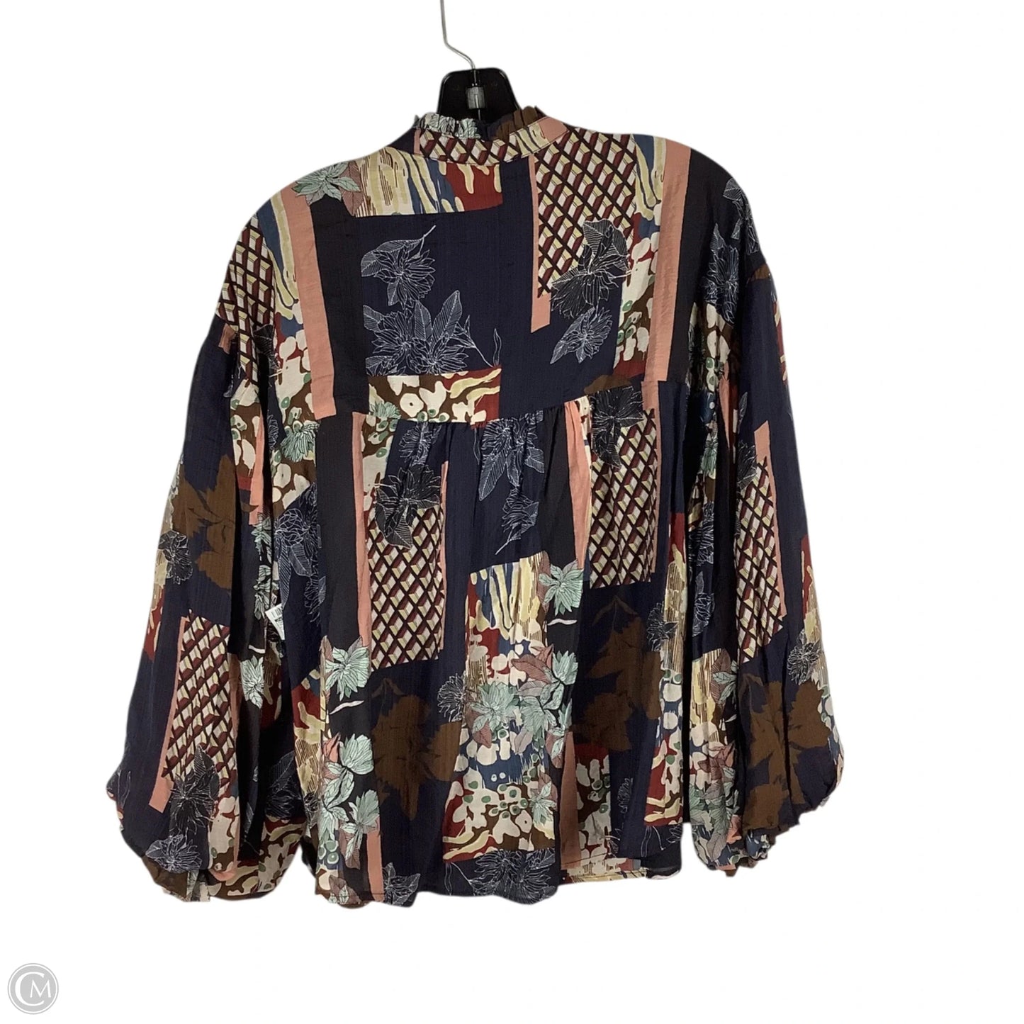 Top Long Sleeve By Fate In Navy, Size: L