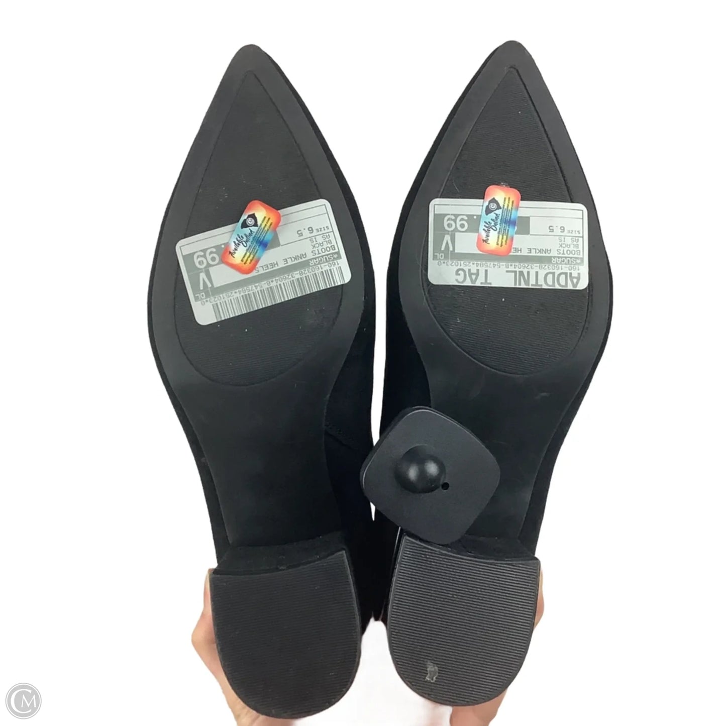 Boots Ankle Heels By Sugar In Black, Size: 6.5