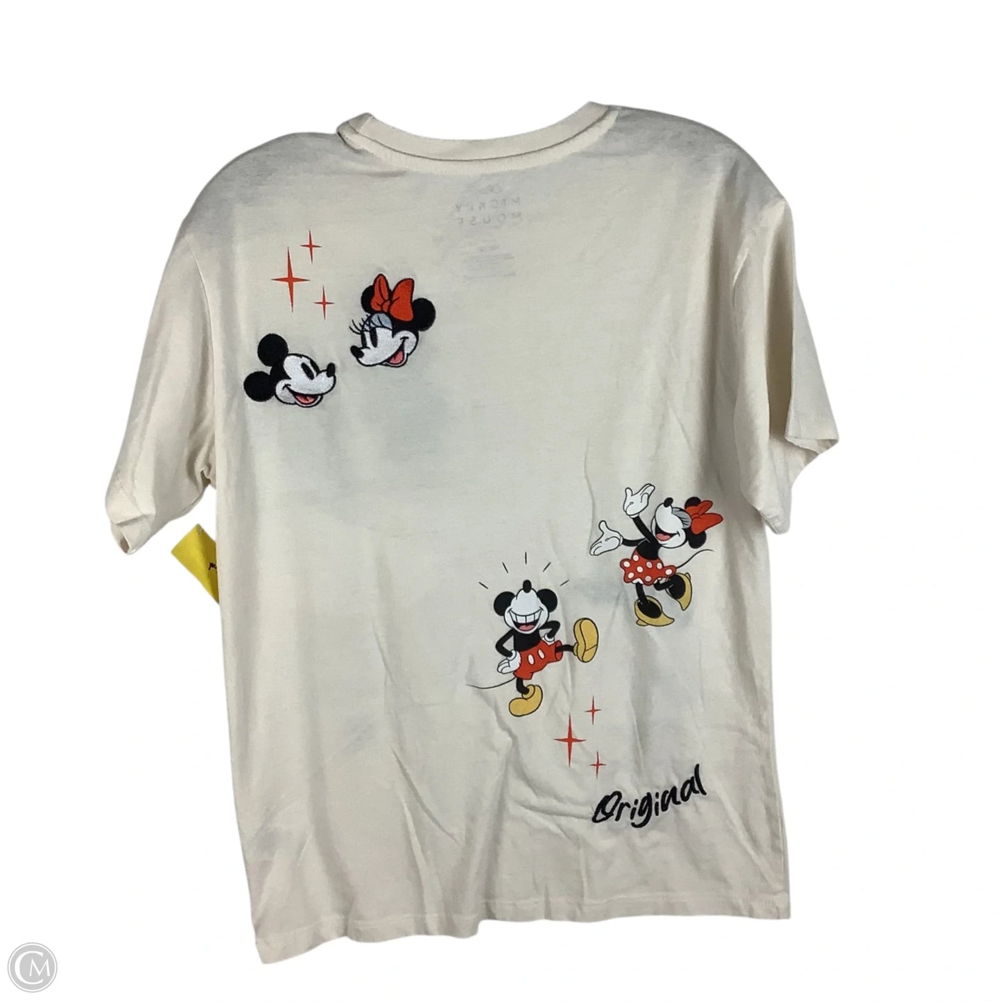 Top Short Sleeve By Disney In Cream, Size: Xs