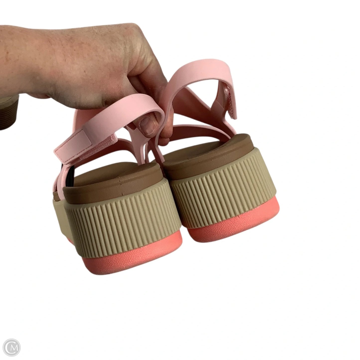 Sandals Heels Platform By Reef In Pink, Size: 9