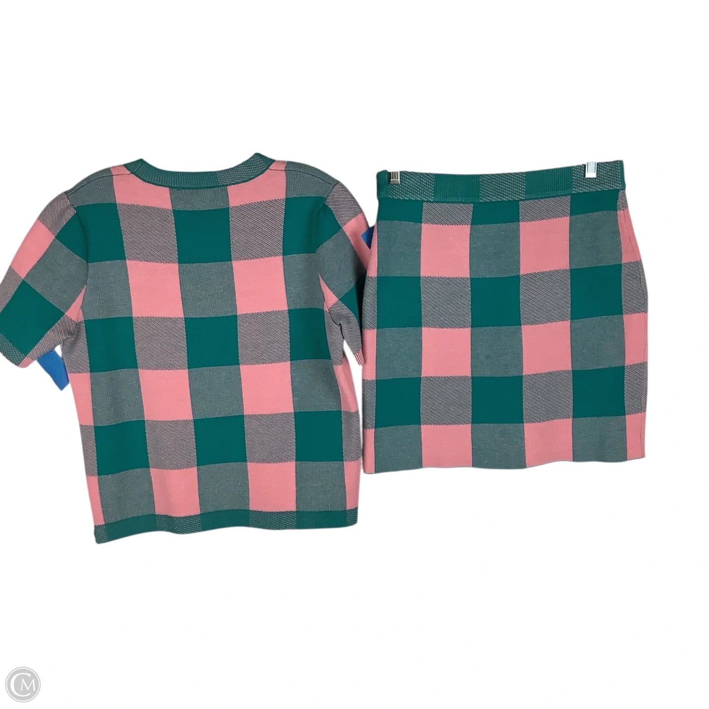 Skirt Set 2pc By English Factory In Checkered Pattern, Size: M