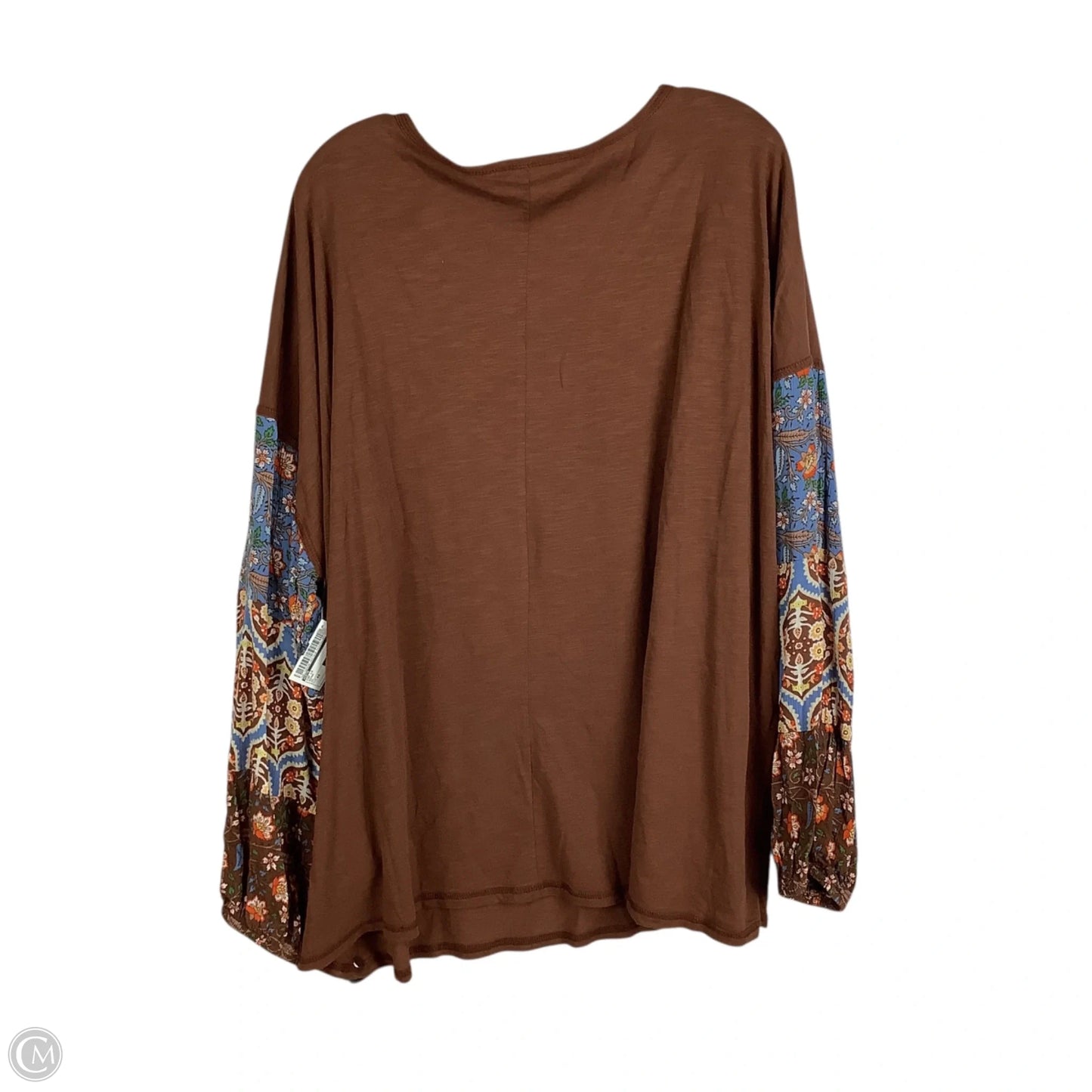 Top Long Sleeve By Cato In Brown, Size: 4x (26/28)