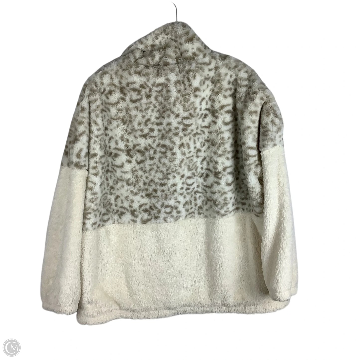 Jacket Faux Fur & Sherpa By Entro In Cream, Size: L