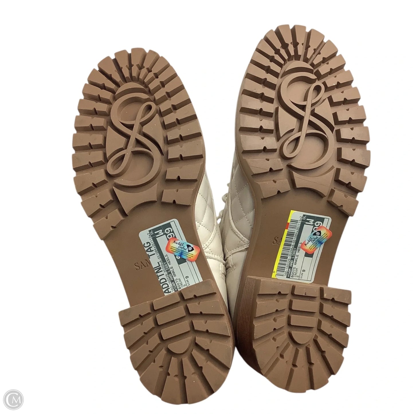 Boots Ankle Heels By Sam And Libby In Cream, Size: 9