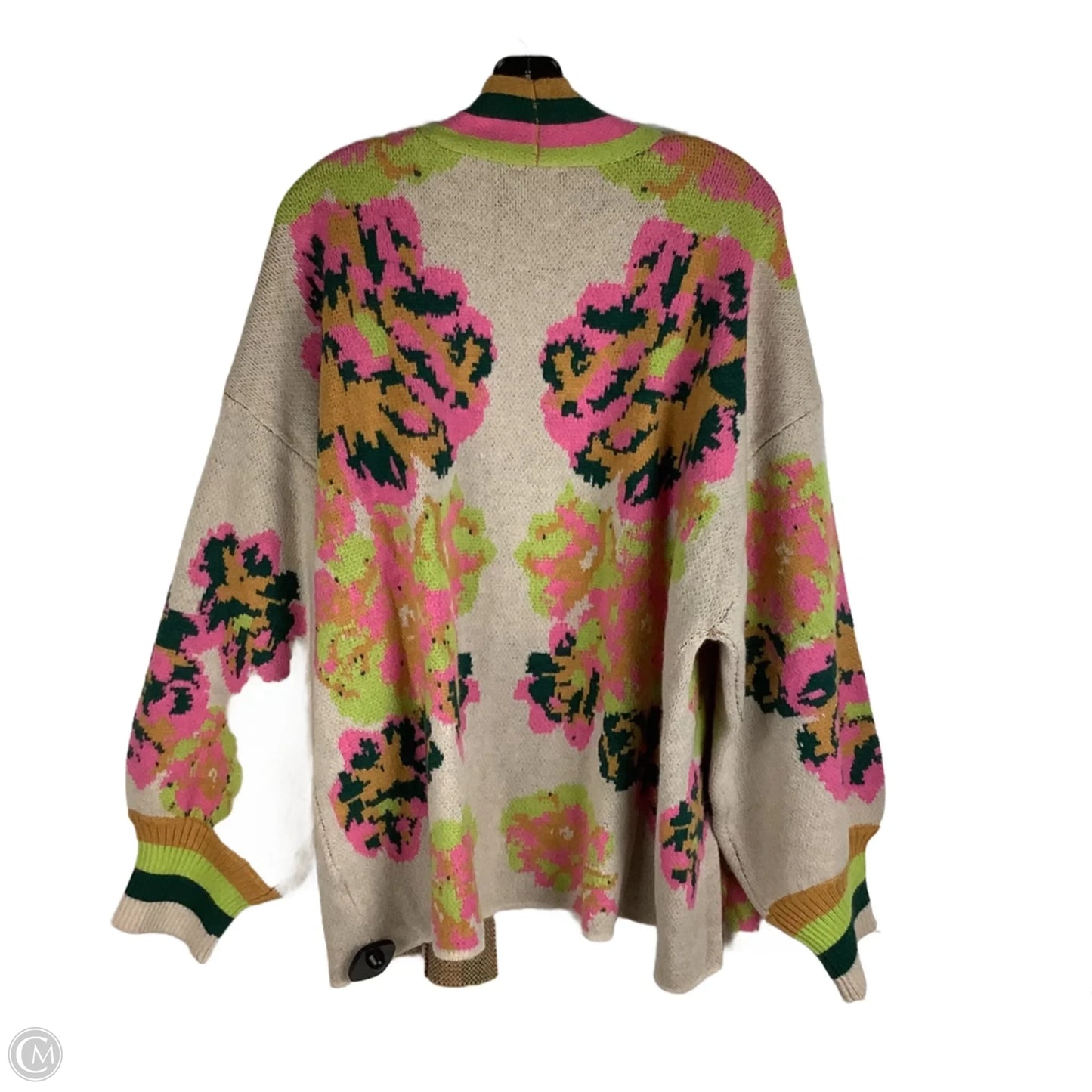 Sweater Cardigan By Jodifl In Floral Print, Size: 2x
