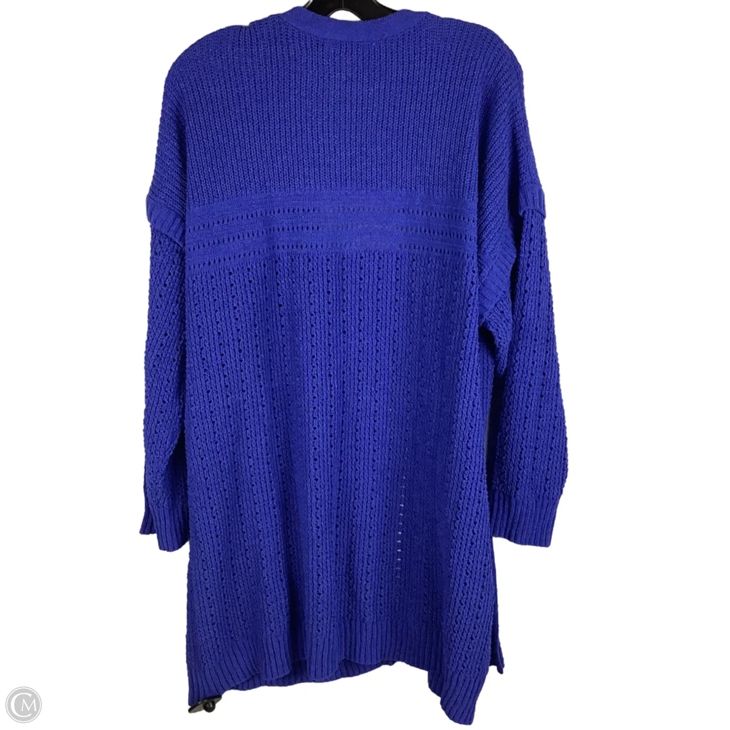 Sweater Cardigan By Terra & Sky In Blue, Size: 2x