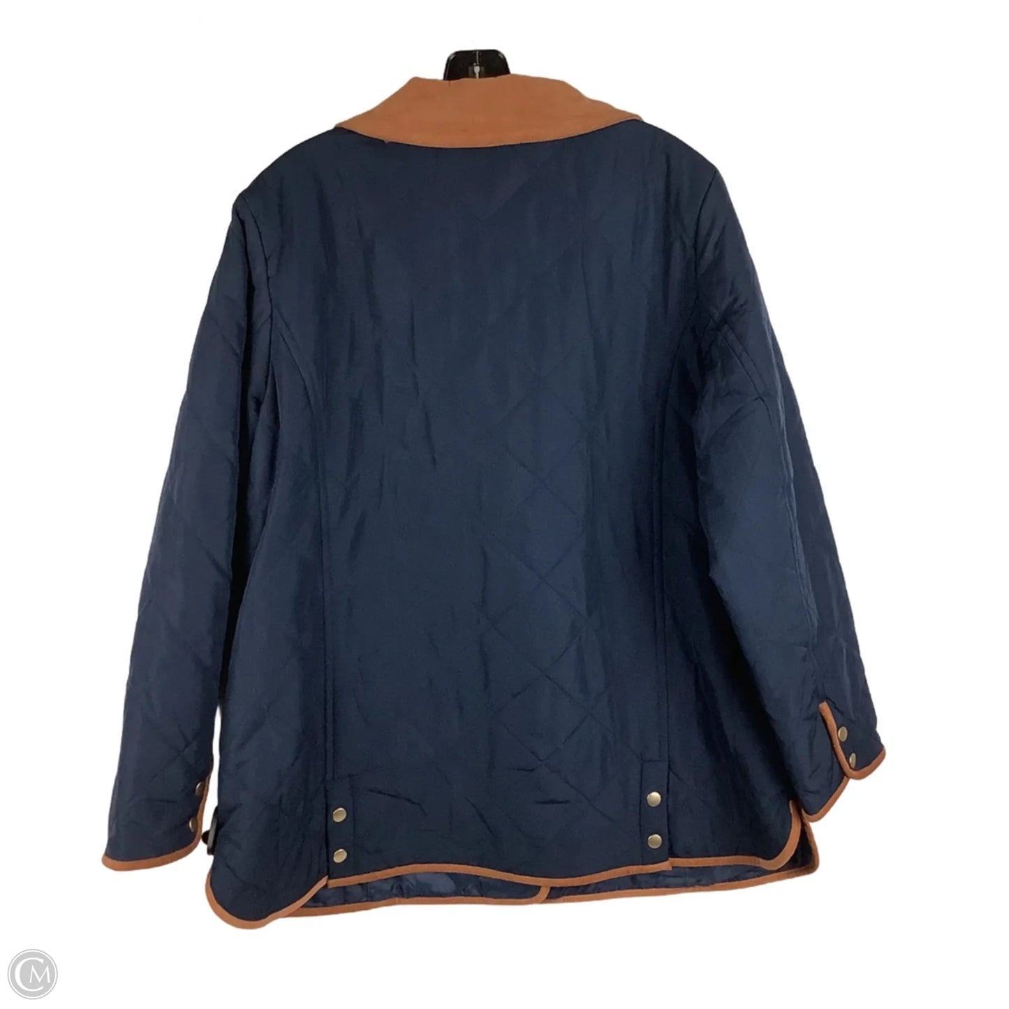 Jacket Puffer & Quilted By Talbots In Navy, Size: 1x