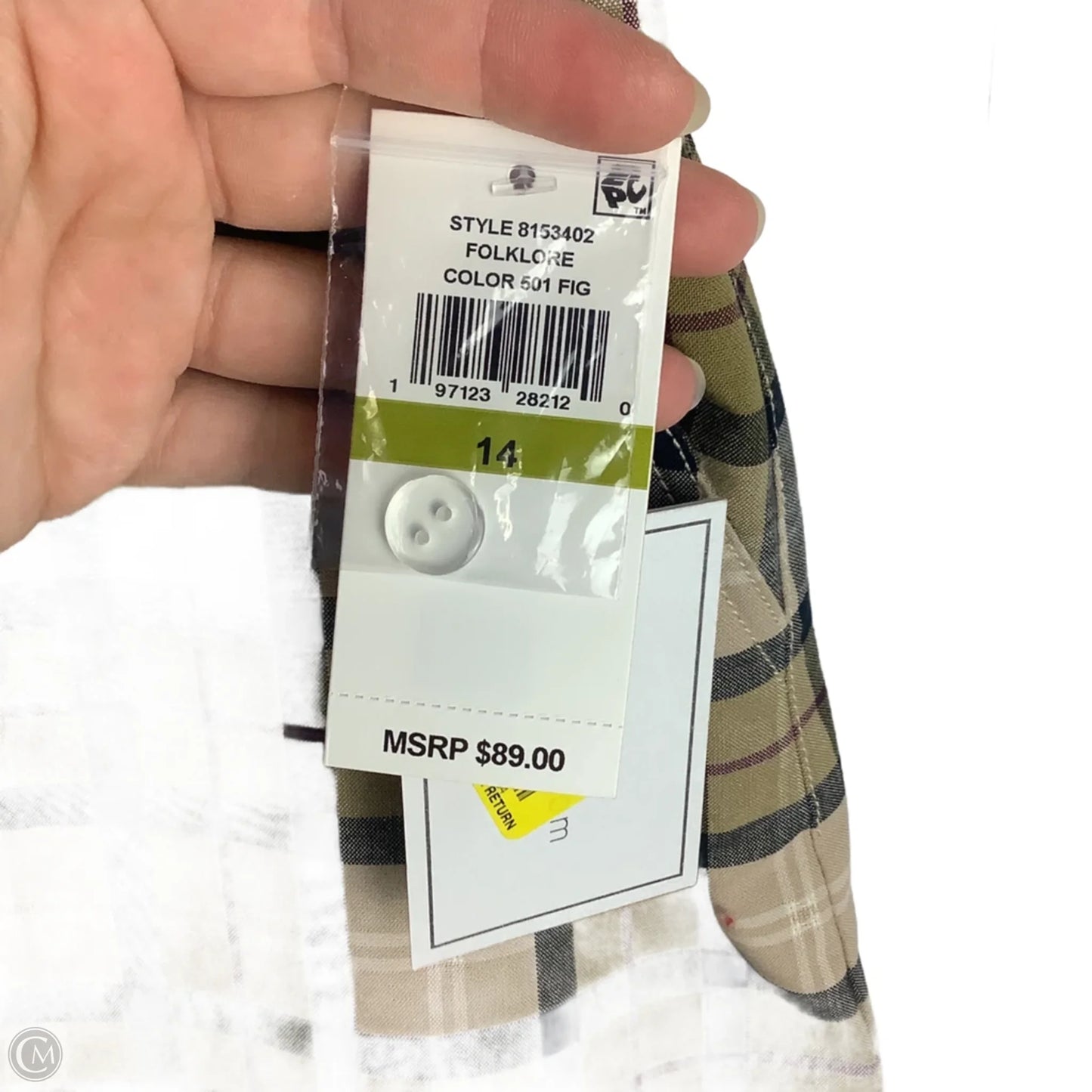 Skirt Mini & Short By 1.state In Plaid Pattern, Size: 14