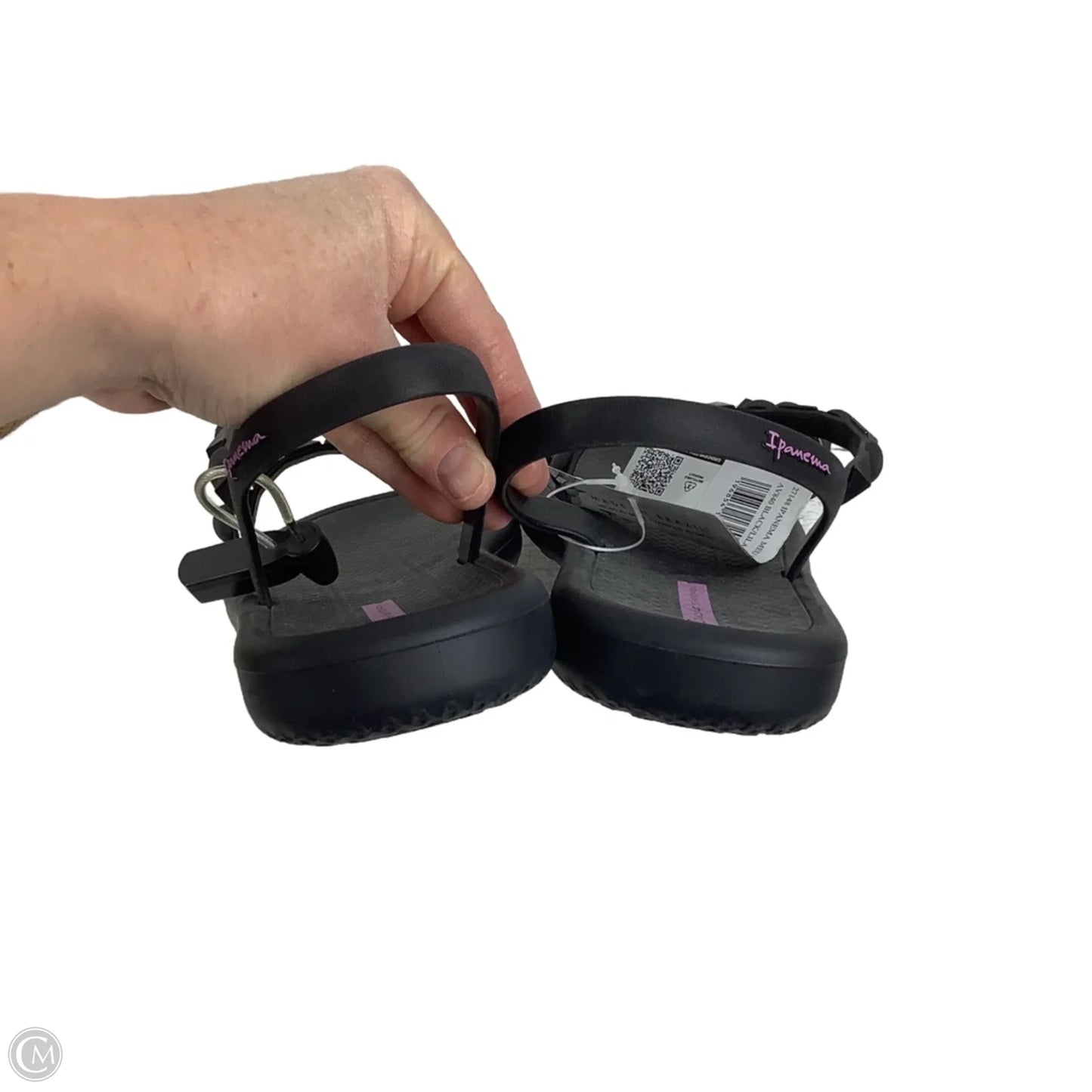Sandals Flats By Clothes Mentor In Black, Size: 9