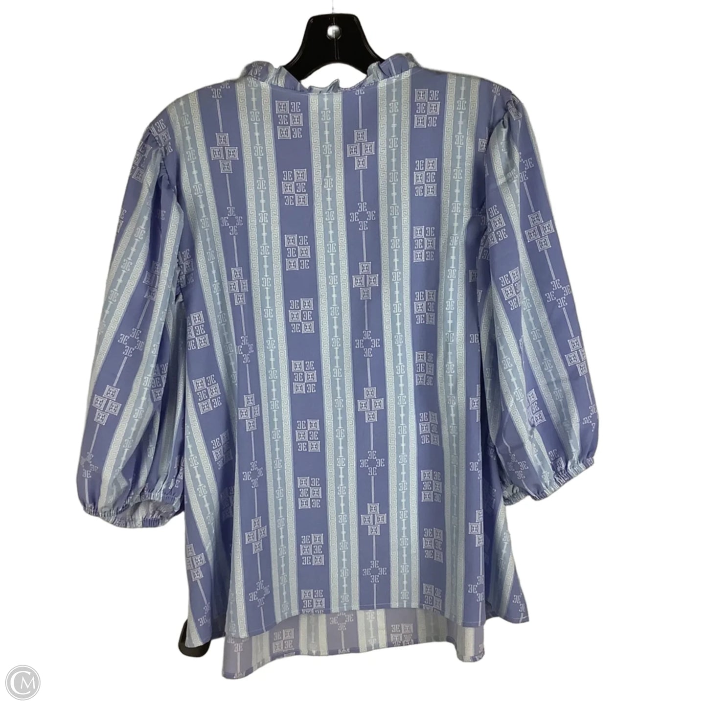 Top Short Sleeve By Michelle Mcdowell In Blue, Size: EST L