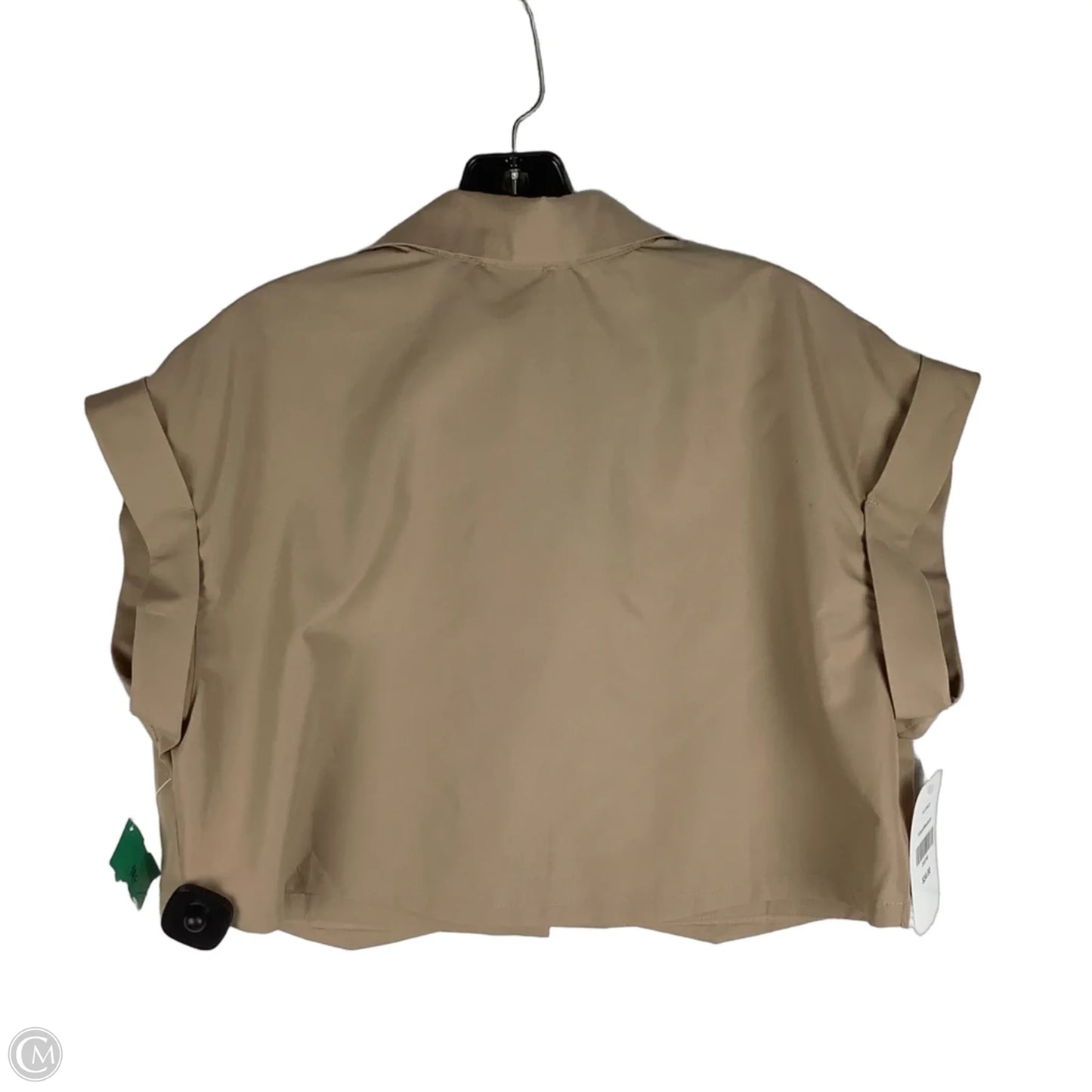 Top Short Sleeve By Lumiere In Tan, Size: M