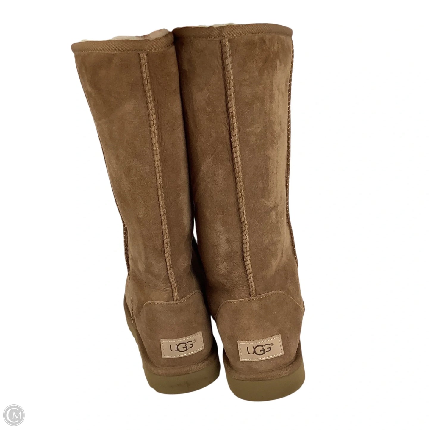 Boots Designer By Ugg In Brown, Size: 8