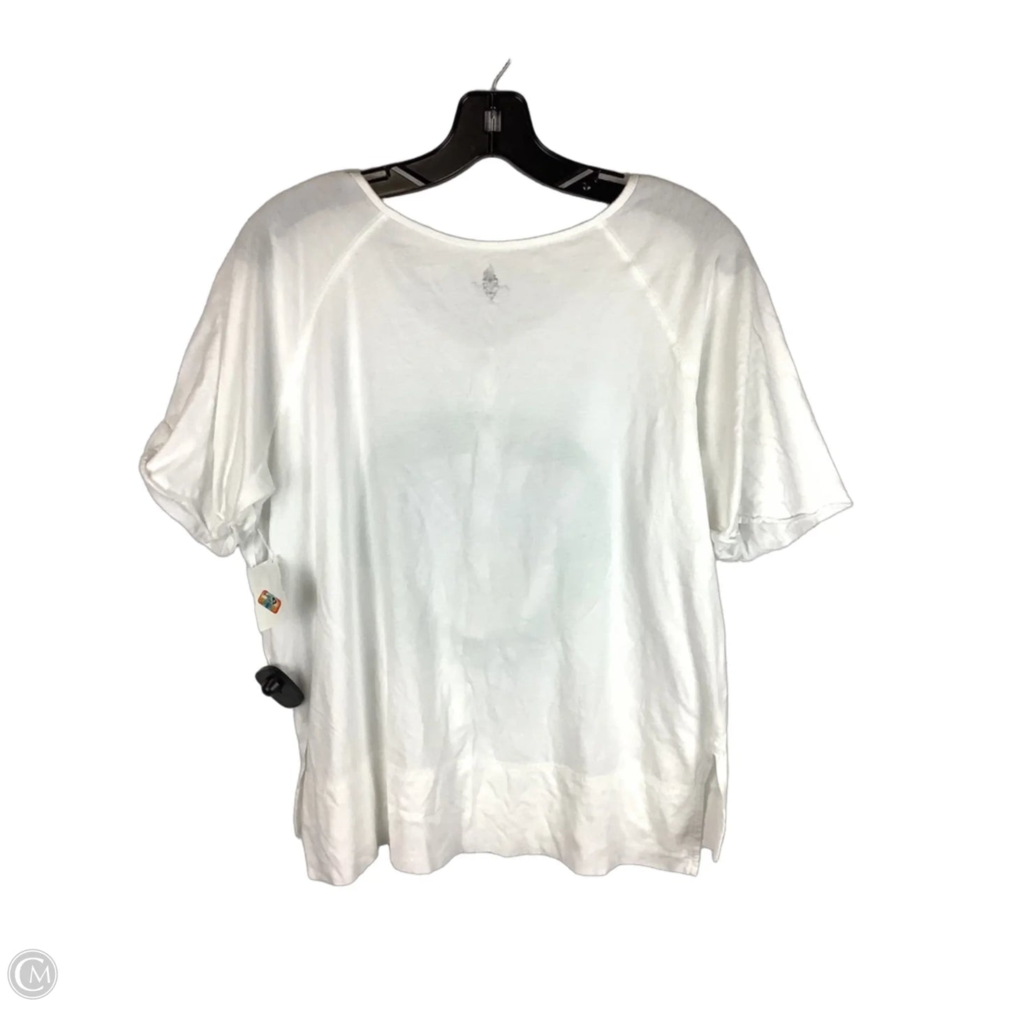 Top Short Sleeve By Free People In Green & White, Size: M