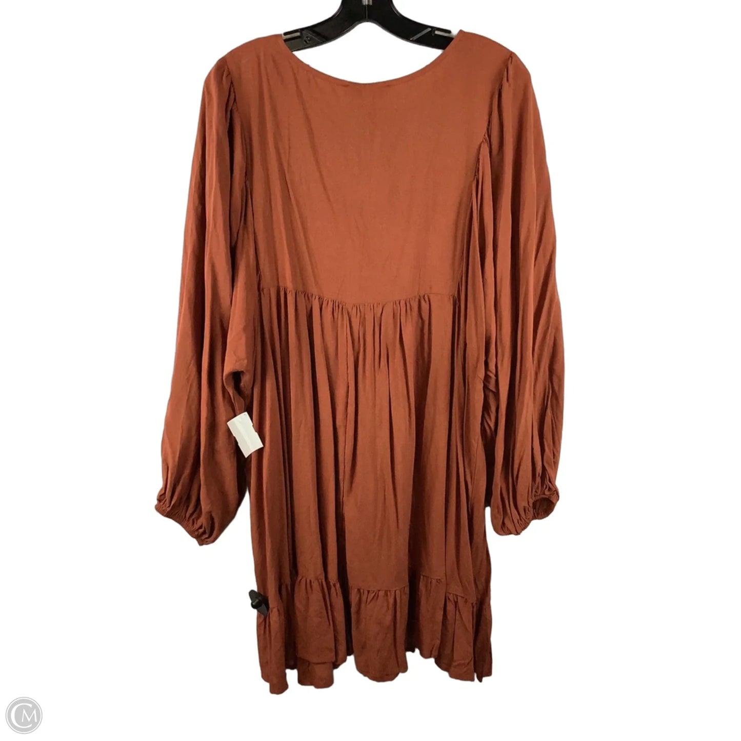 Dress Casual Short By Clothes Mentor In Orange, Size: 2x