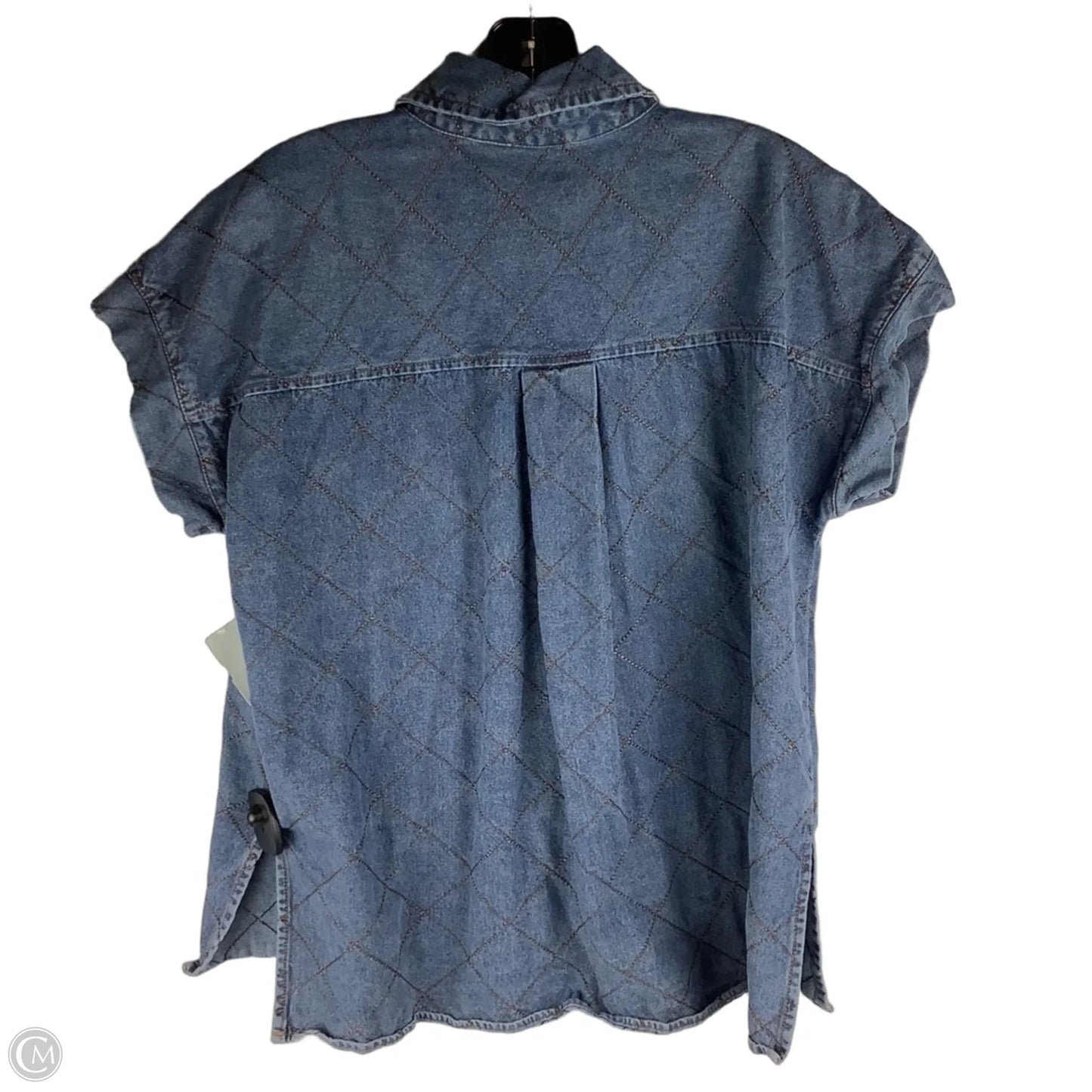 Top Short Sleeve By Entro In Blue Denim, Size: S