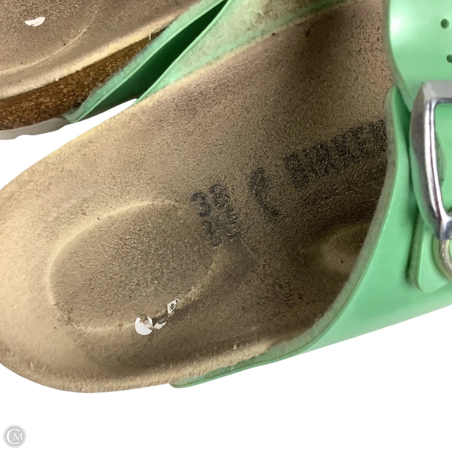 Sandals Flats By Birkenstock In Green, Size: 7 (38)