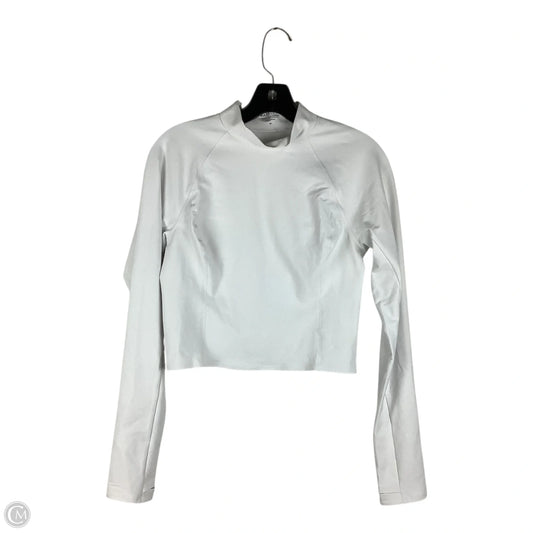 Athletic Top Long Sleeve Collar By Athleta In White, Size: M