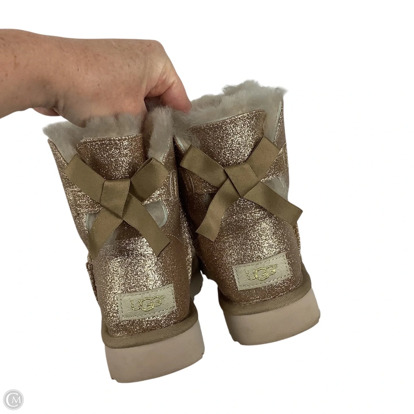 Boots Designer By Ugg In Rose Gold, Size: 6