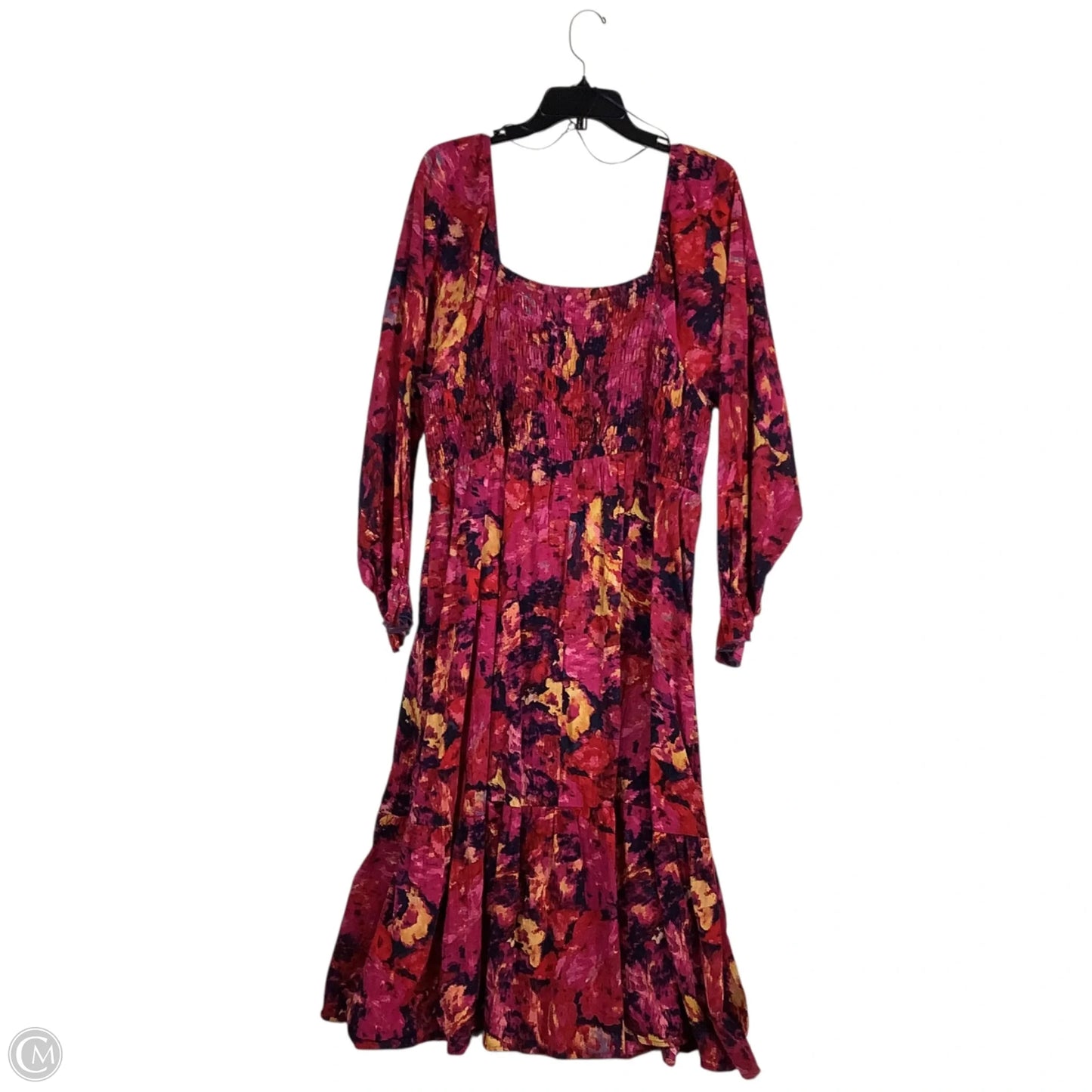 Dress Casual Midi By Terra & Sky In Pink & Red, Size: 2x