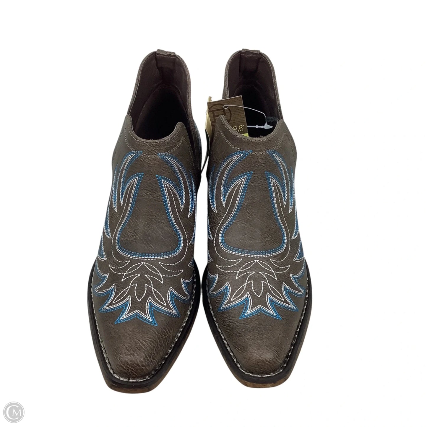 Boots Western By Roper In Blue & Brown, Size: 7.5