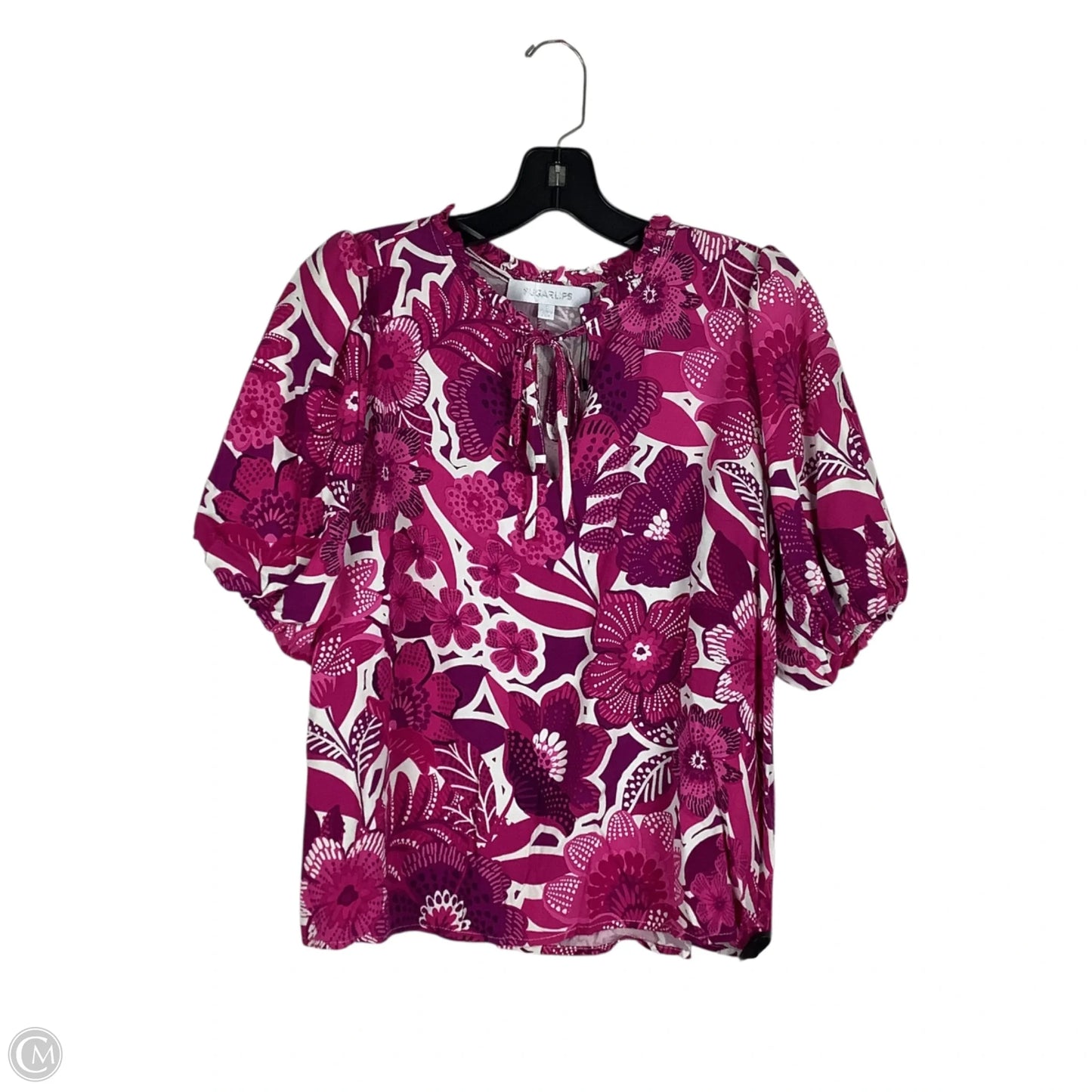 Top Short Sleeve By Sugar Lips In Purple, Size: S