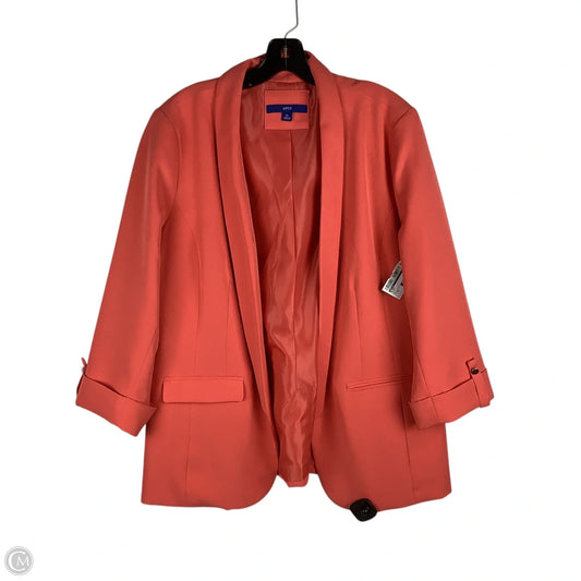 Blazer By Apt 9 In Peach, Size: Xl