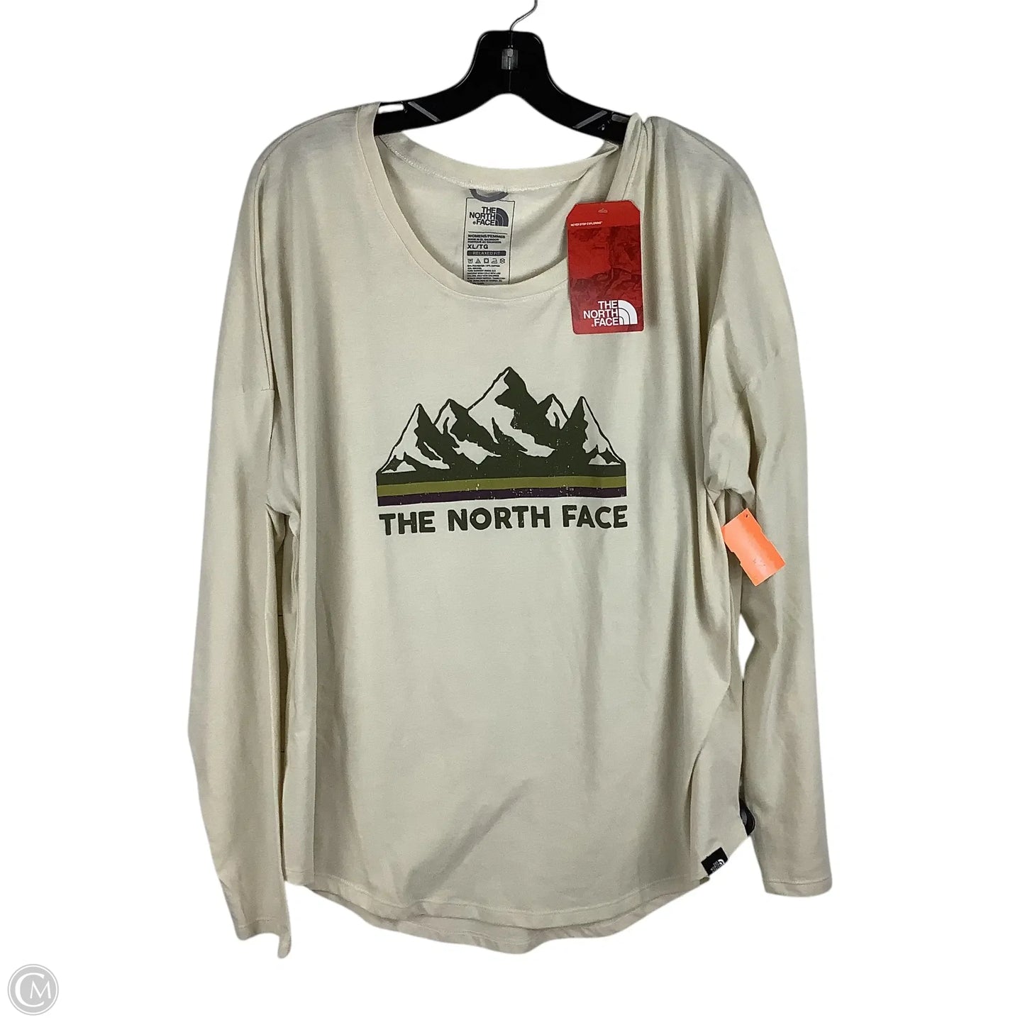 Top Long Sleeve By The North Face In Cream, Size: Xl