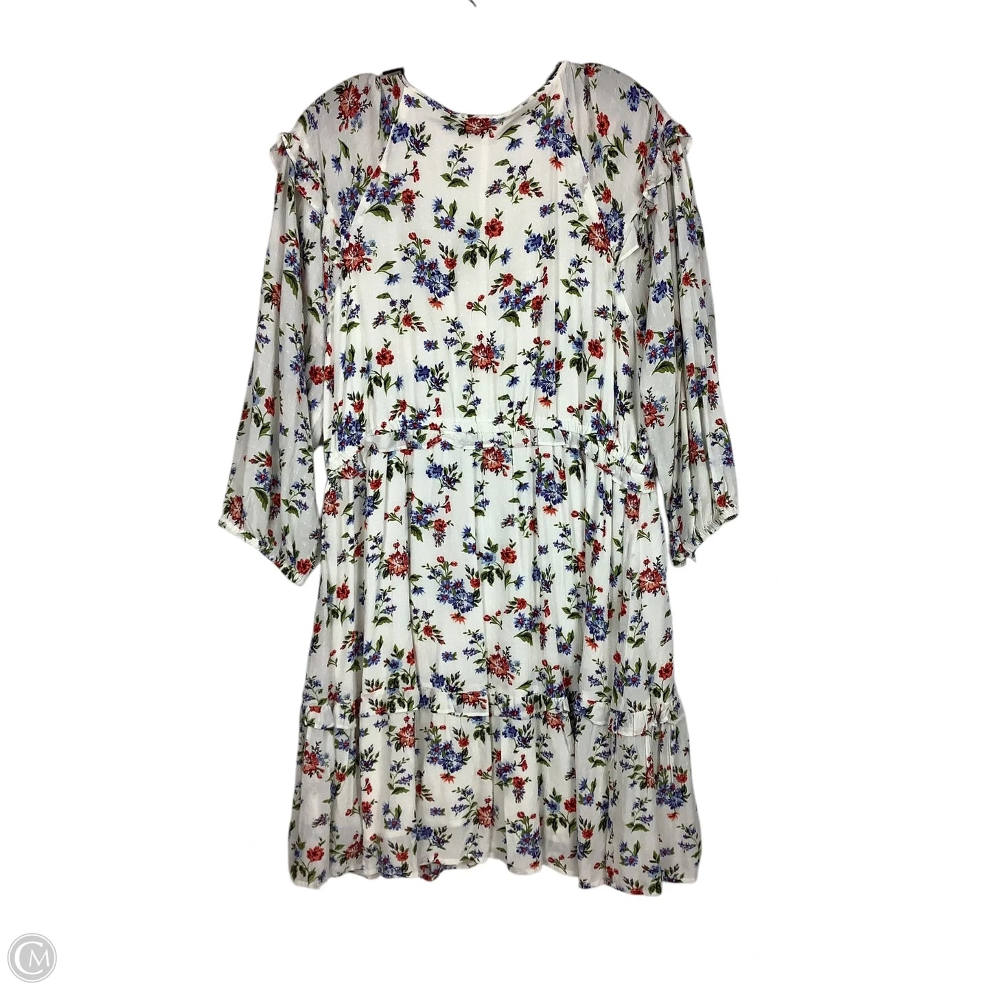 Dress Casual Midi By Clothes Mentor In Floral Print, Size: L